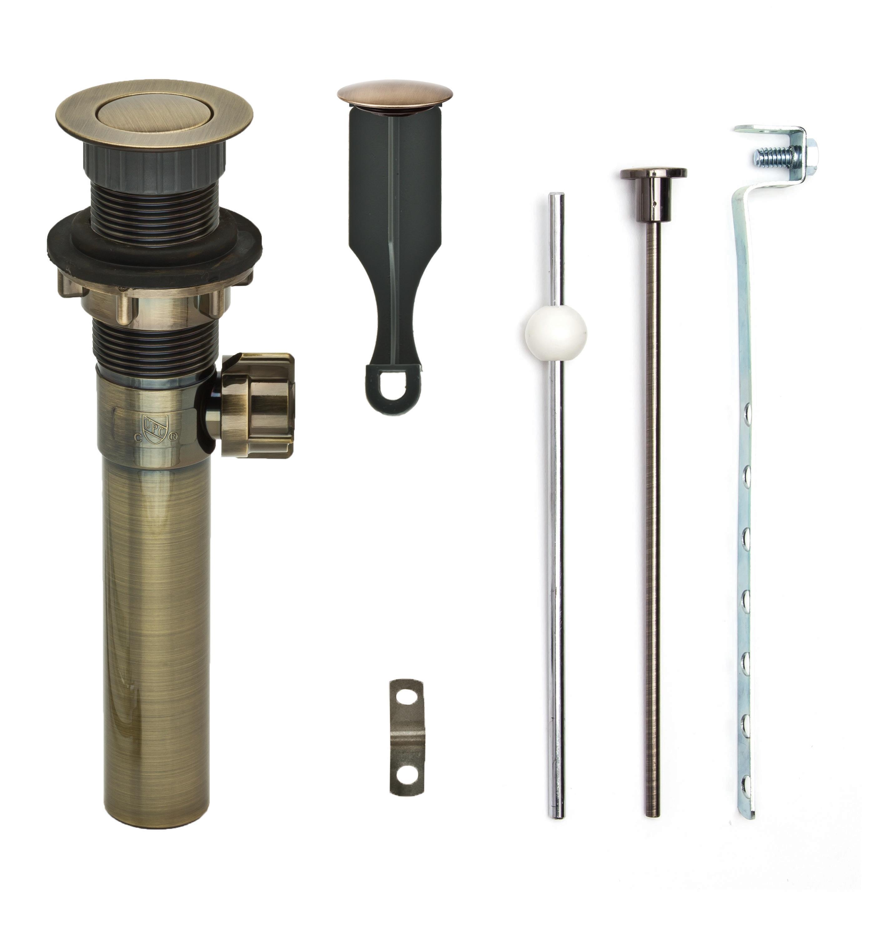 PF WaterWorks Brass Bathroom Sink pop up drain