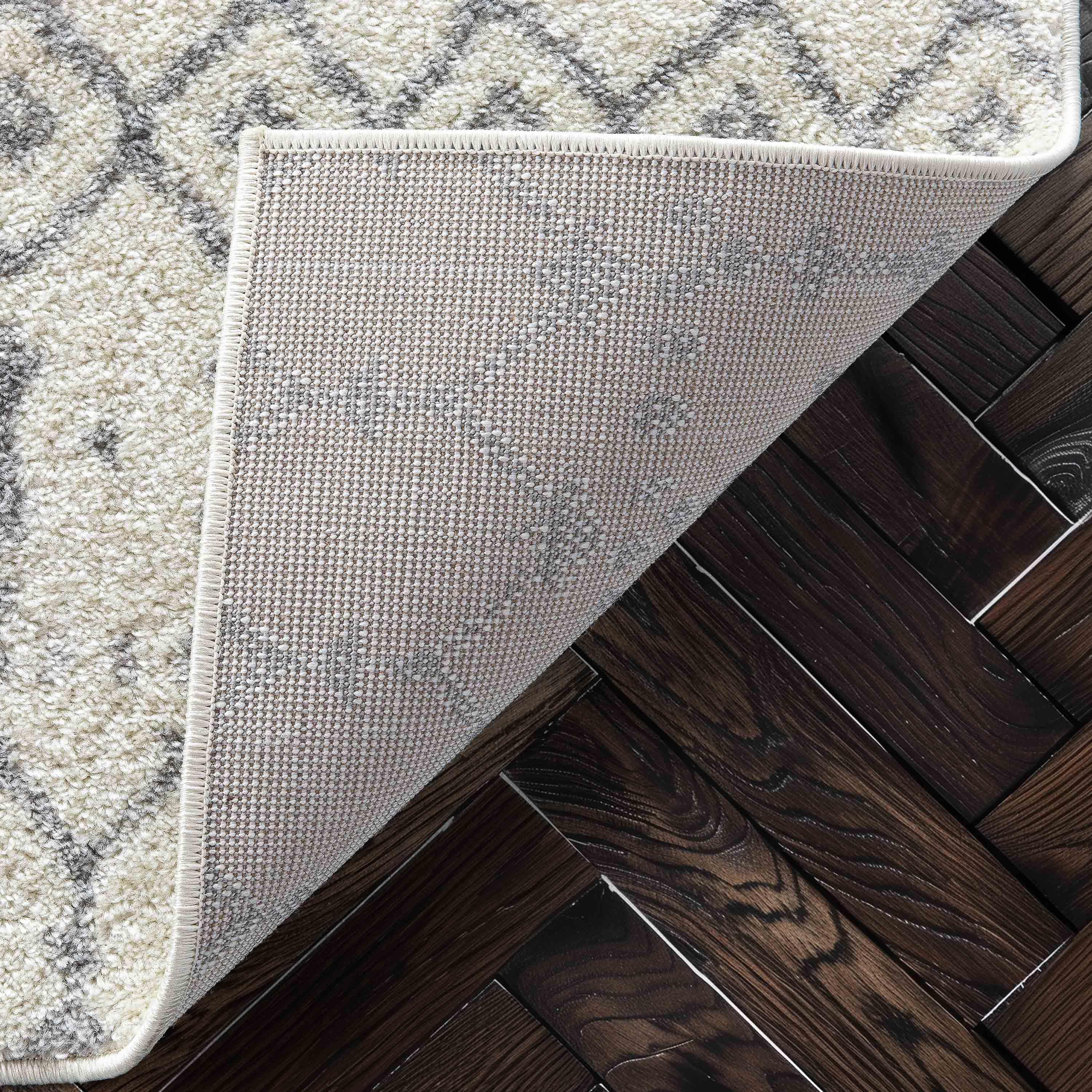 Mystic Colette Moroccan Trellis Ivory Grey Area Rug