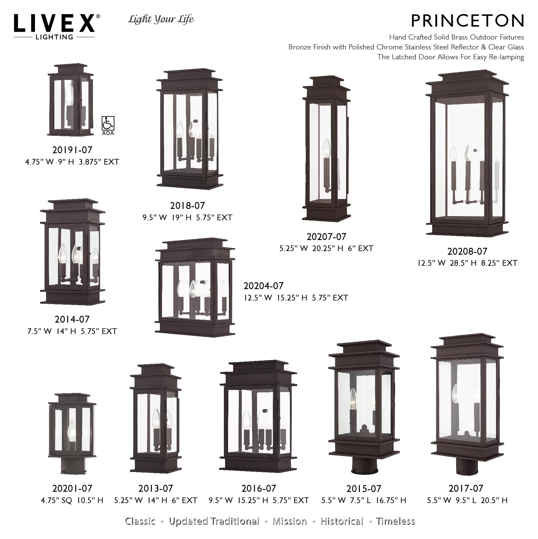 Livex Lighting Princeton 2 - Light Wall Light in  Bronze