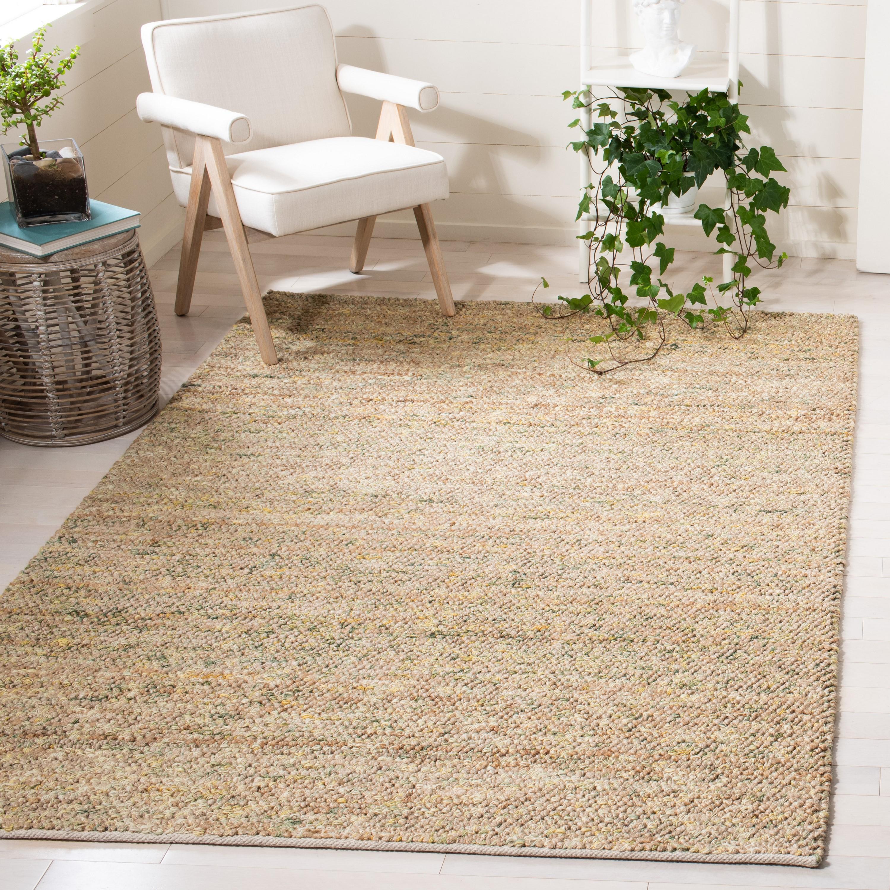 SAFAVIEH Bohemian Martha Solid Area Rug, Natural/Green, 8' x 10'