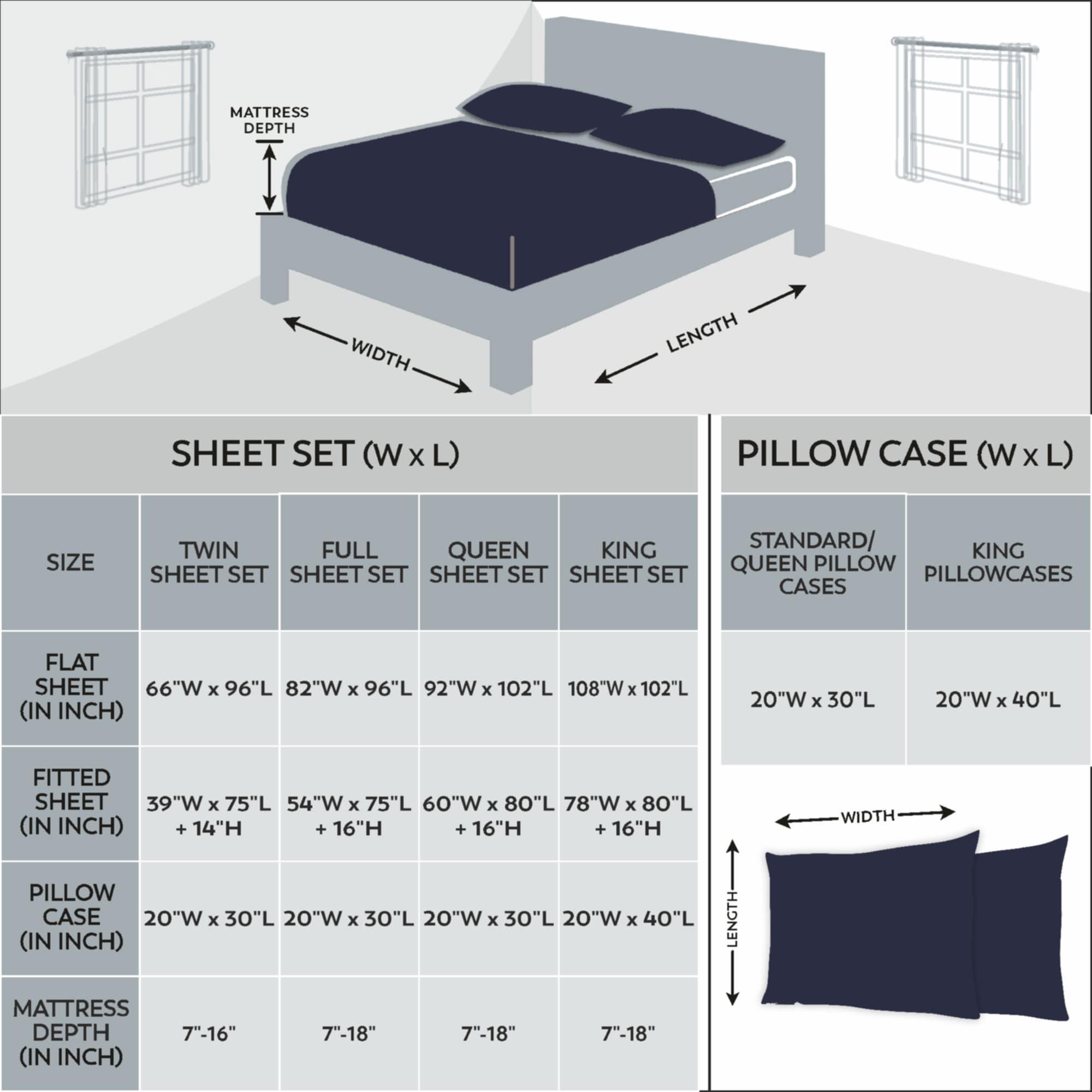 Purity Home Organic 100% Cotton Breathable & Lightweight Deep Pocket Sheet Set