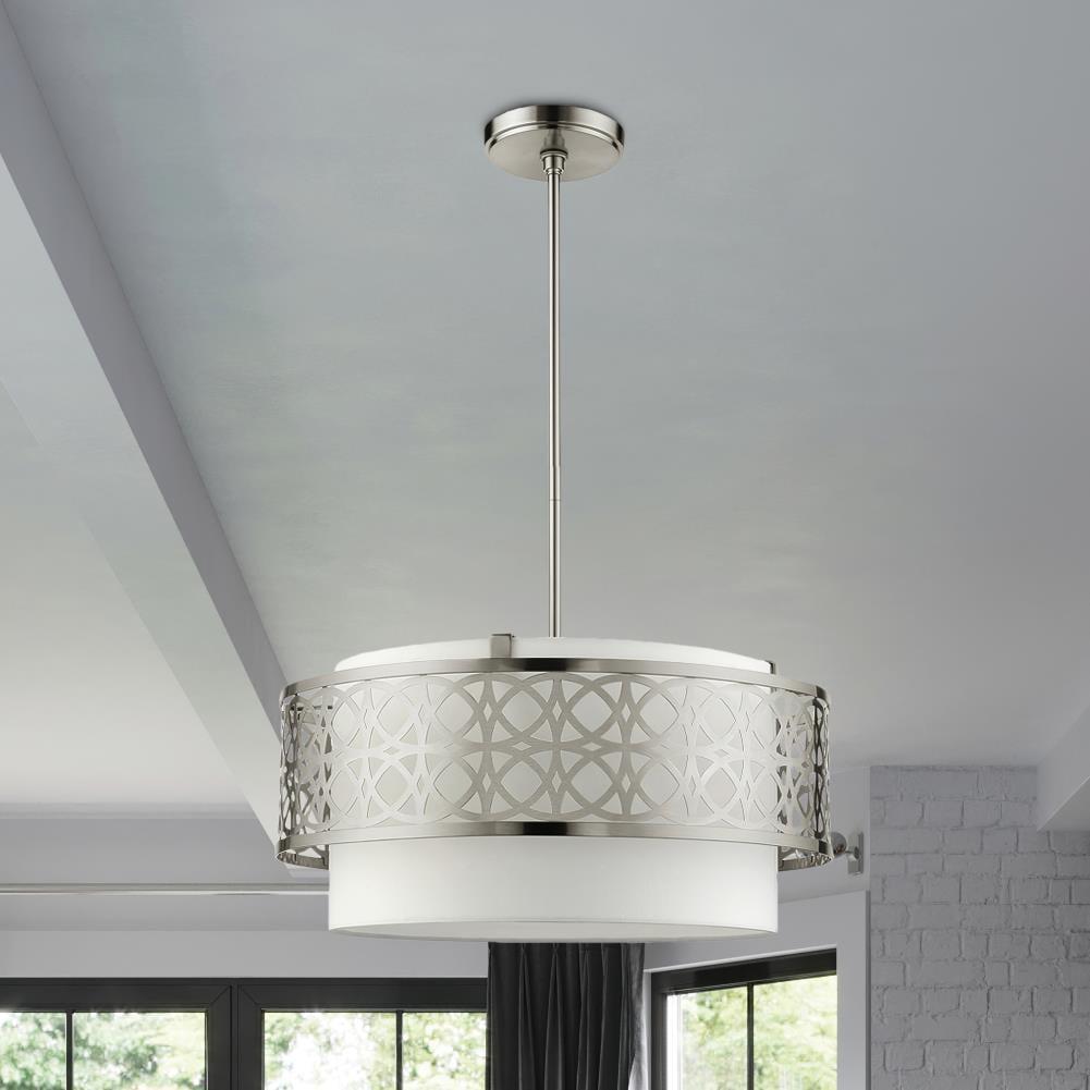Livex Lighting Calinda 4 - Light Pendant in  Brushed Nickel