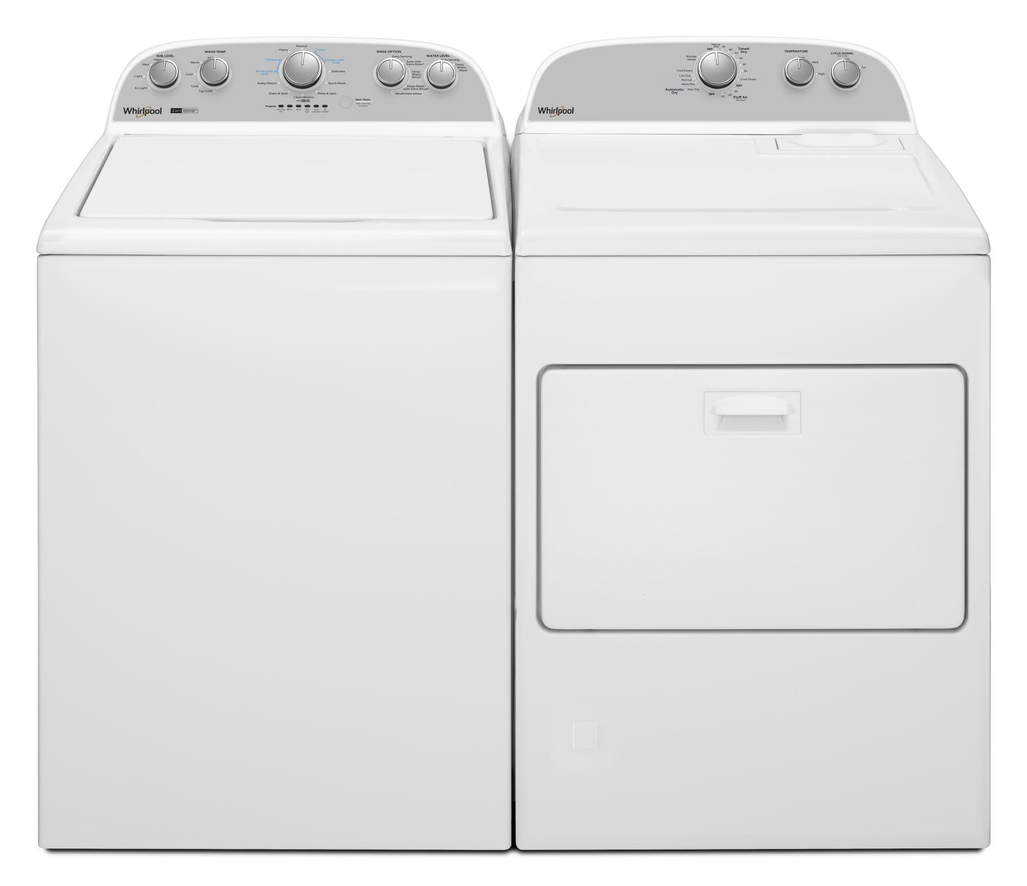Whirlpool® Brand New WTW4957PW, 3.8-3.9 Cu. Ft. 2 in 1 Top Load Washer with Removable Agitator Capacity 3.8 Cu ft