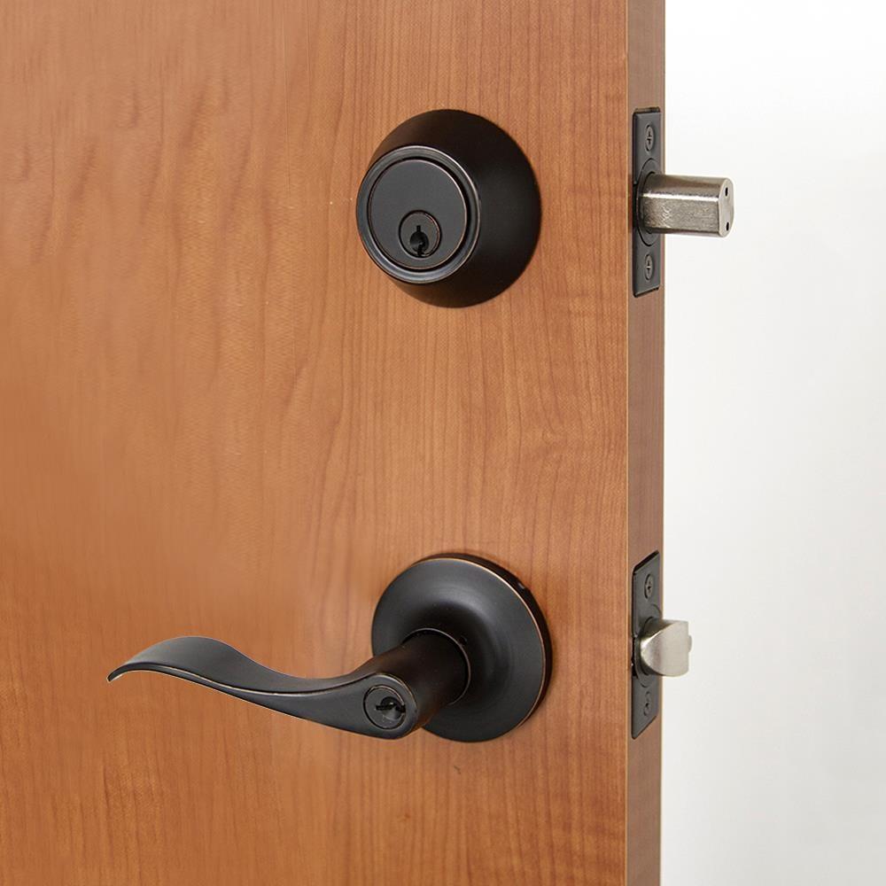 Complete Stratford Entry Lever Set with Single Cylinder Deadbolt