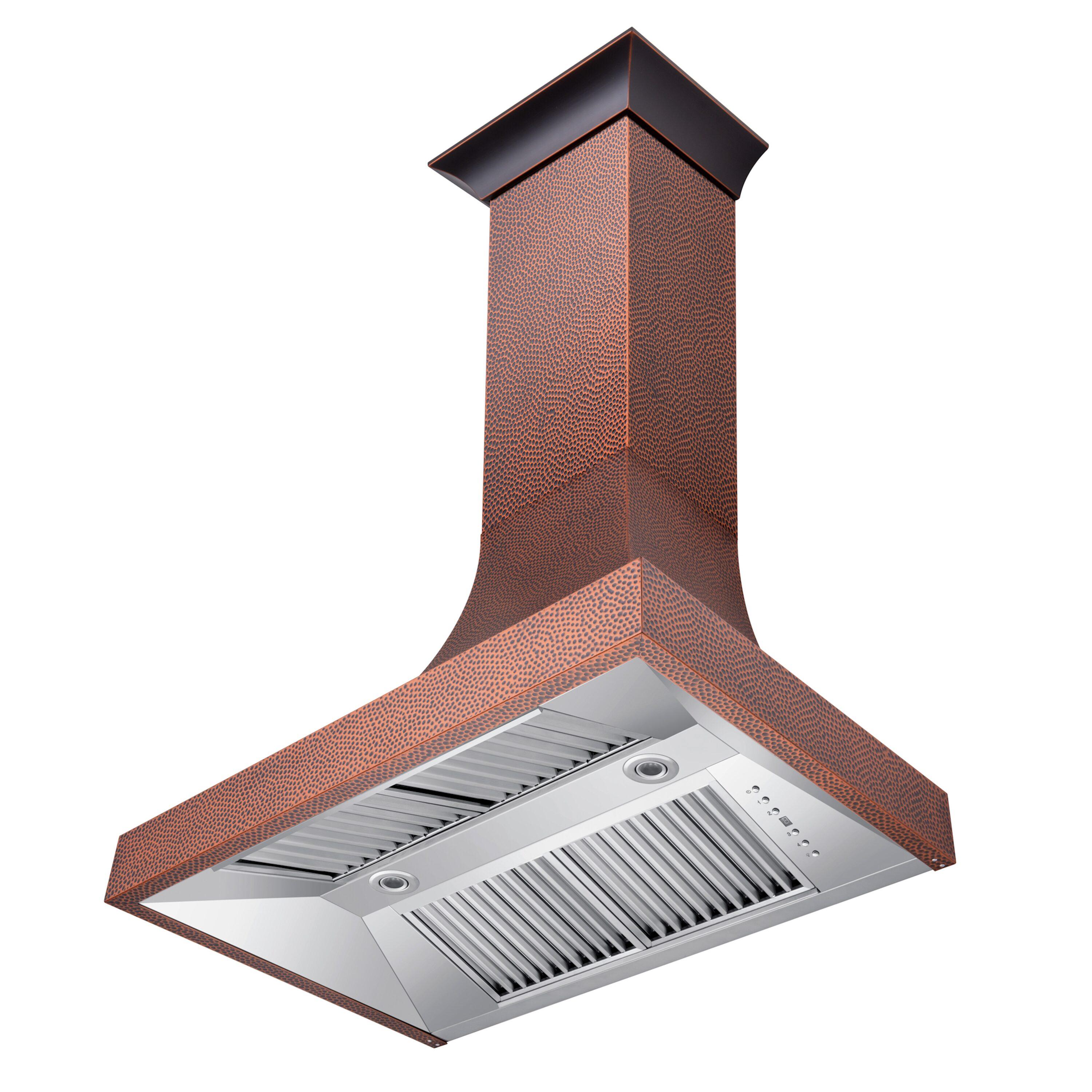 ZLINE 36 in. Designer Series Satin Stainless Steel Convertible Vent Wall Mount Range Hood