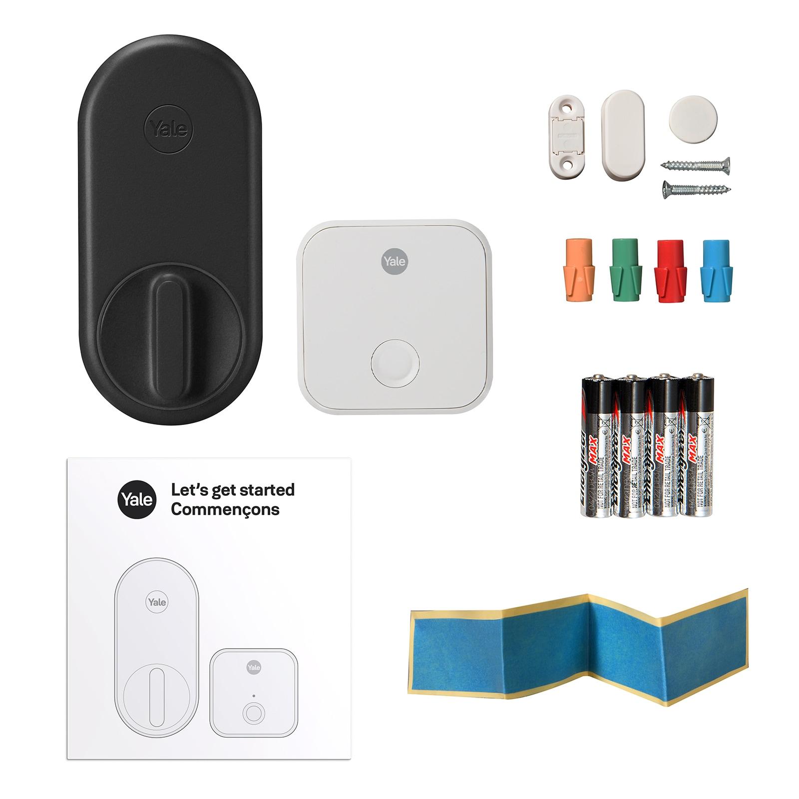 Black Suede Smart Wi-Fi Retrofit Electronic Deadbolt Lock