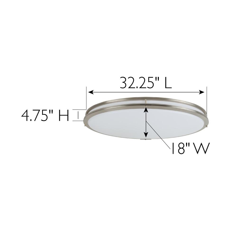 Design House, 587261 32-inch LED Ceiling Light, Dimmable, Bed Hall Kitchen Entry, Brushed Nickel