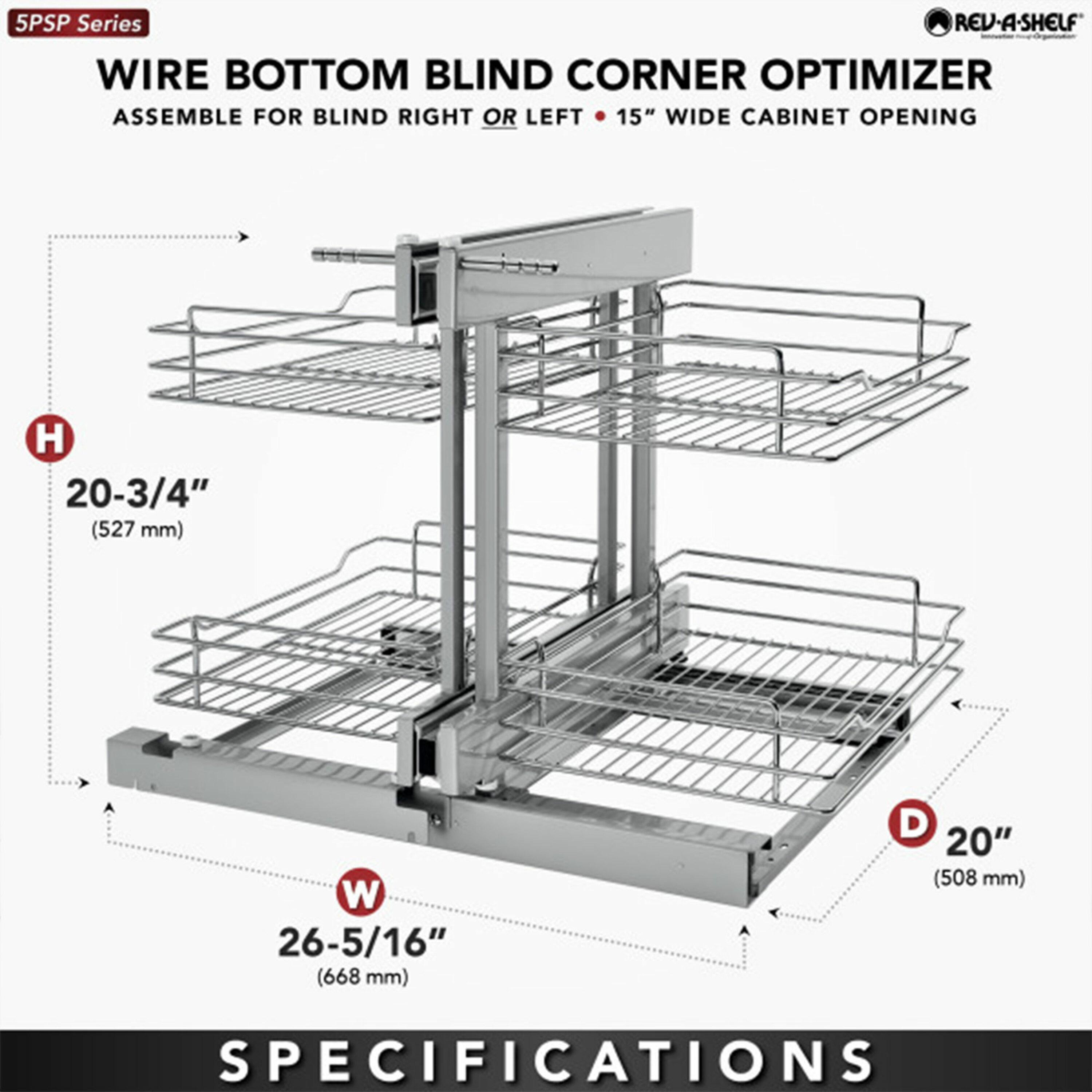 Rev-A-Shelf Pull Out Blind Corner Kitchen Cabinet Organizer