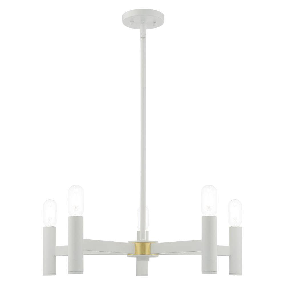 Livex Lighting Copenhagen 5 - Light Chandelier in  White
