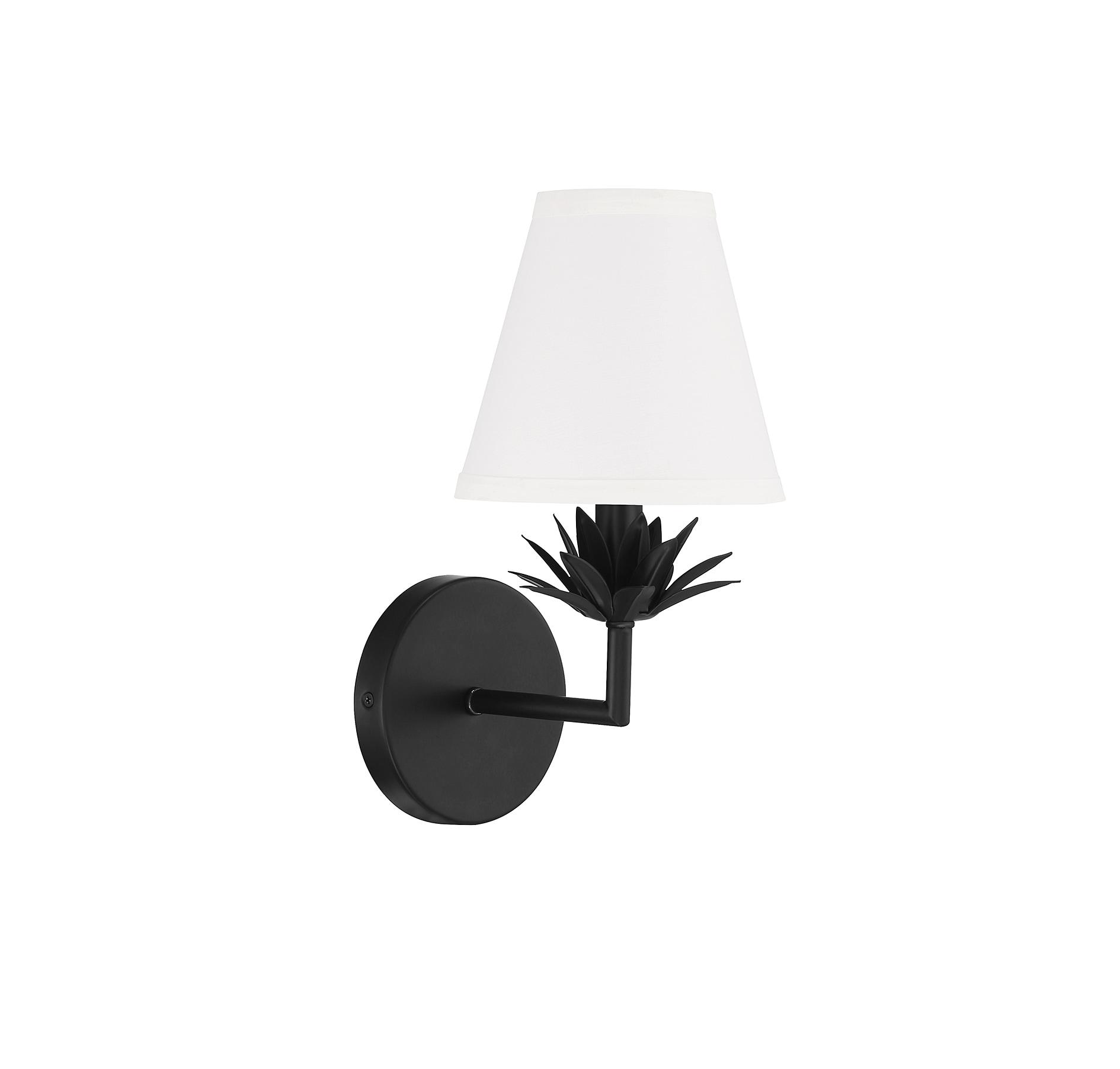 Trade Winds Rosalie 1-Light Wall Sconce in Matte Black