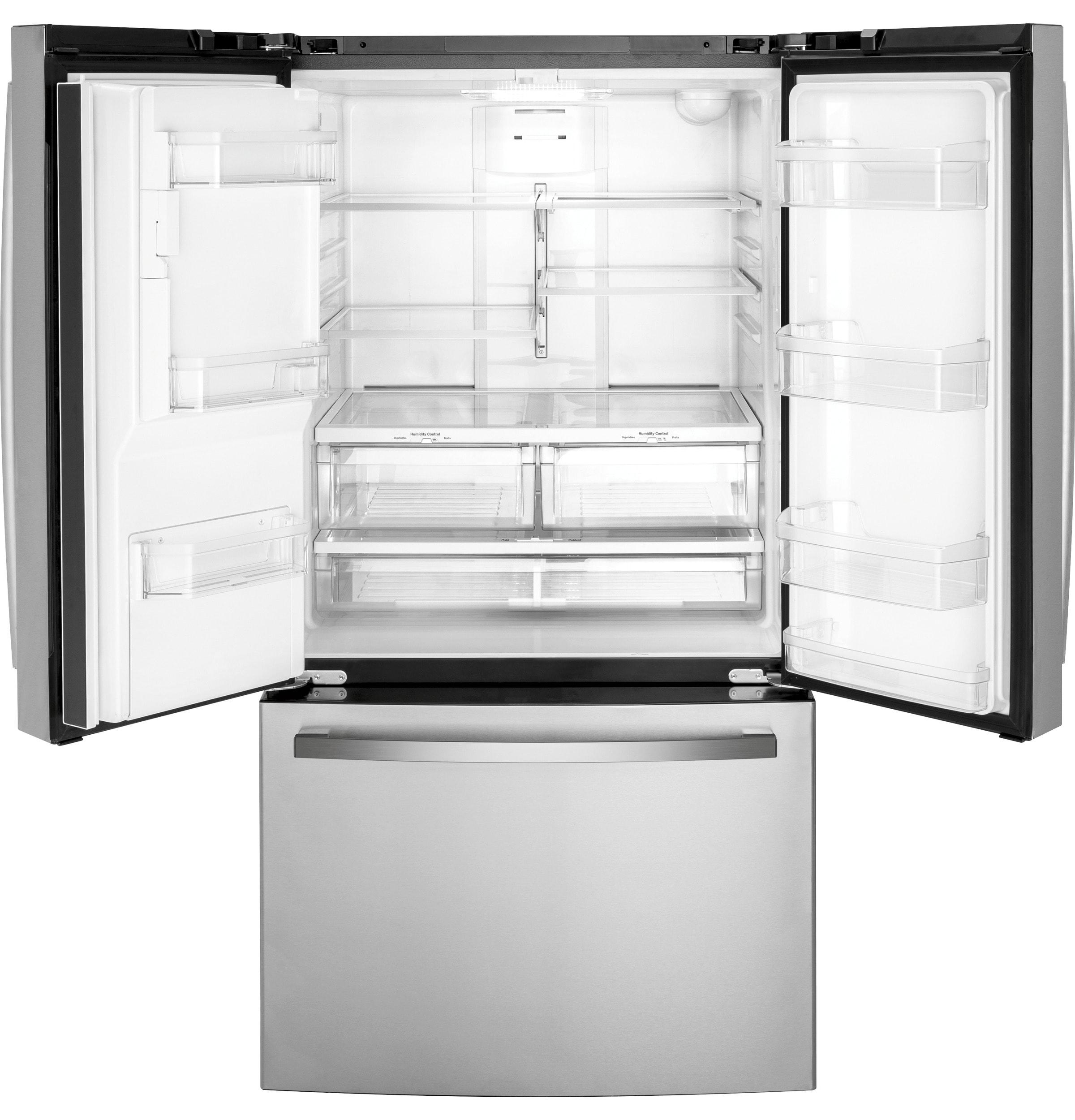 GE Appliances GE Energy Star 20.6 Cu Ft Fingerprint Resistant Counter Depth French Door Refrigerator