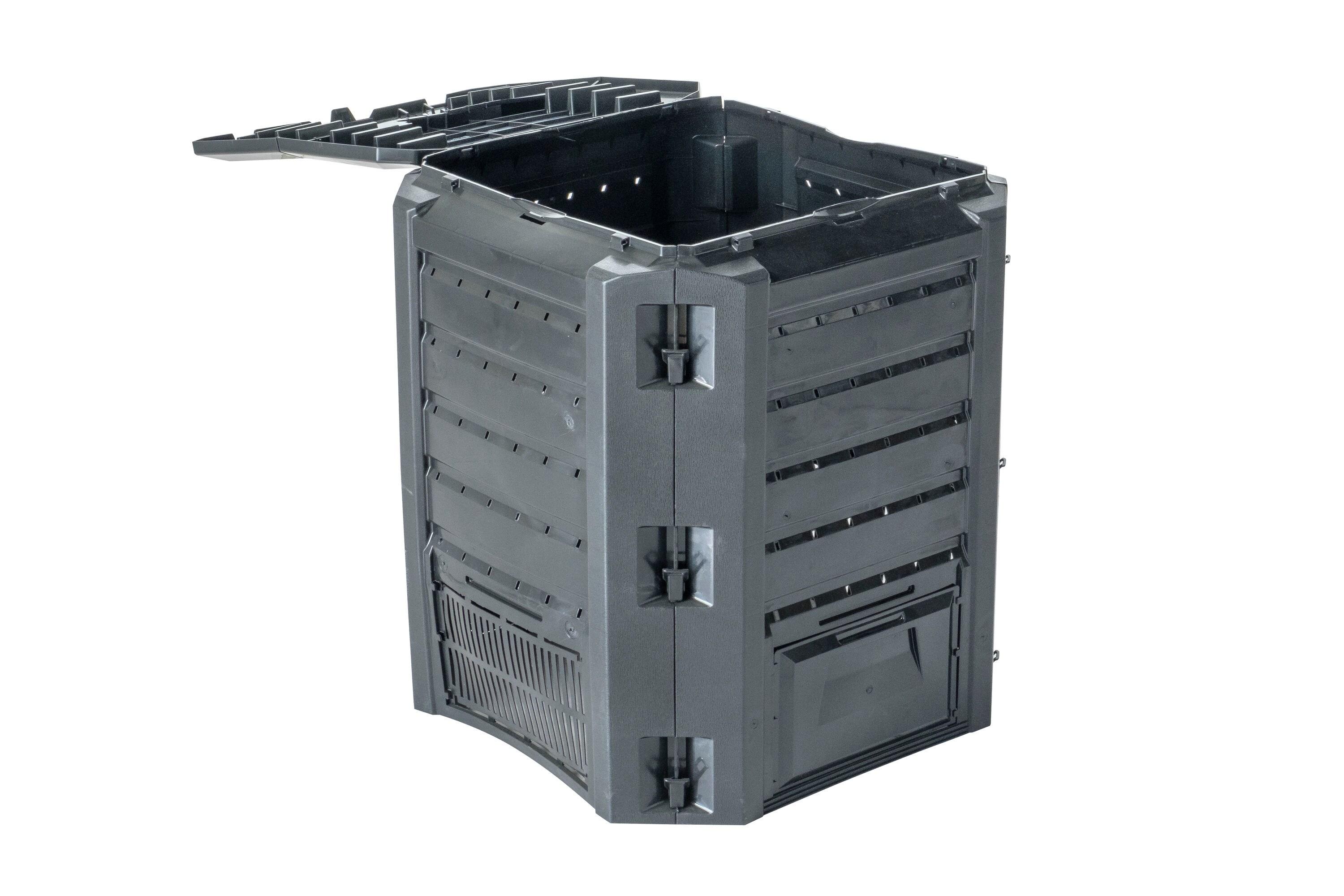 100 Gallons Plastic Outdoor Stationary Composter with Latching Lid