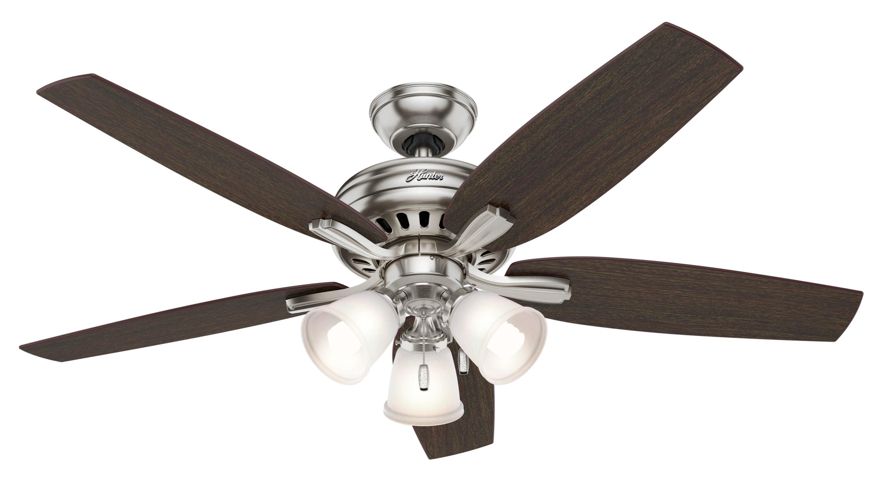 52" Newsome 5 - Blade Standard Ceiling Fan with Pull Chain and Light Kit Included