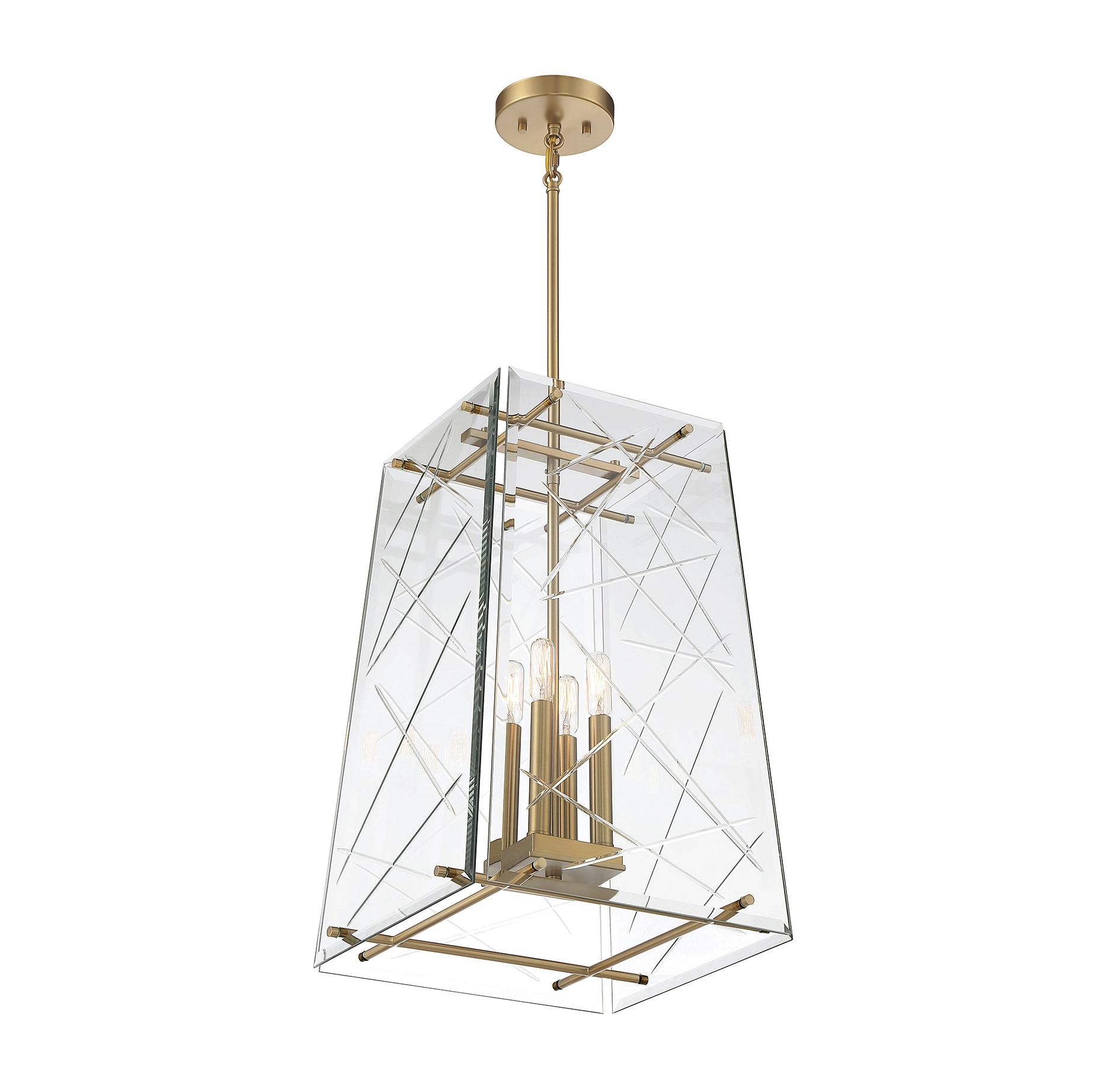 Kole 4-Light Pendant in Warm Brass