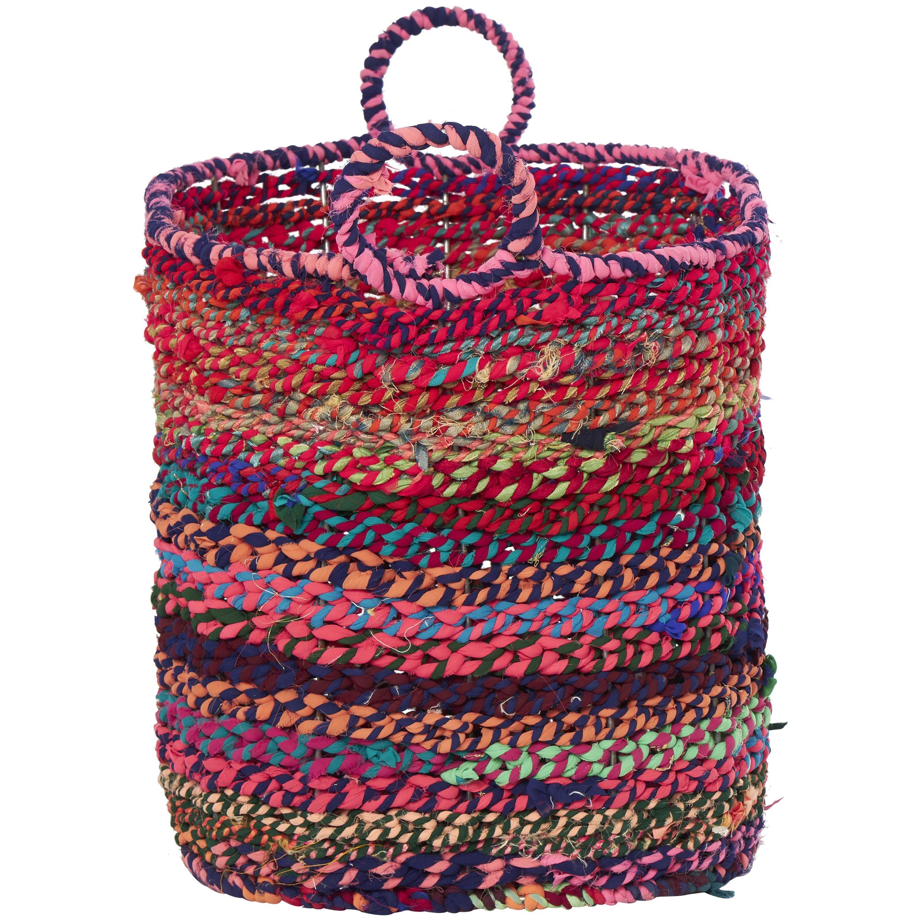 Cotton Handmade Storage Basket with Handles