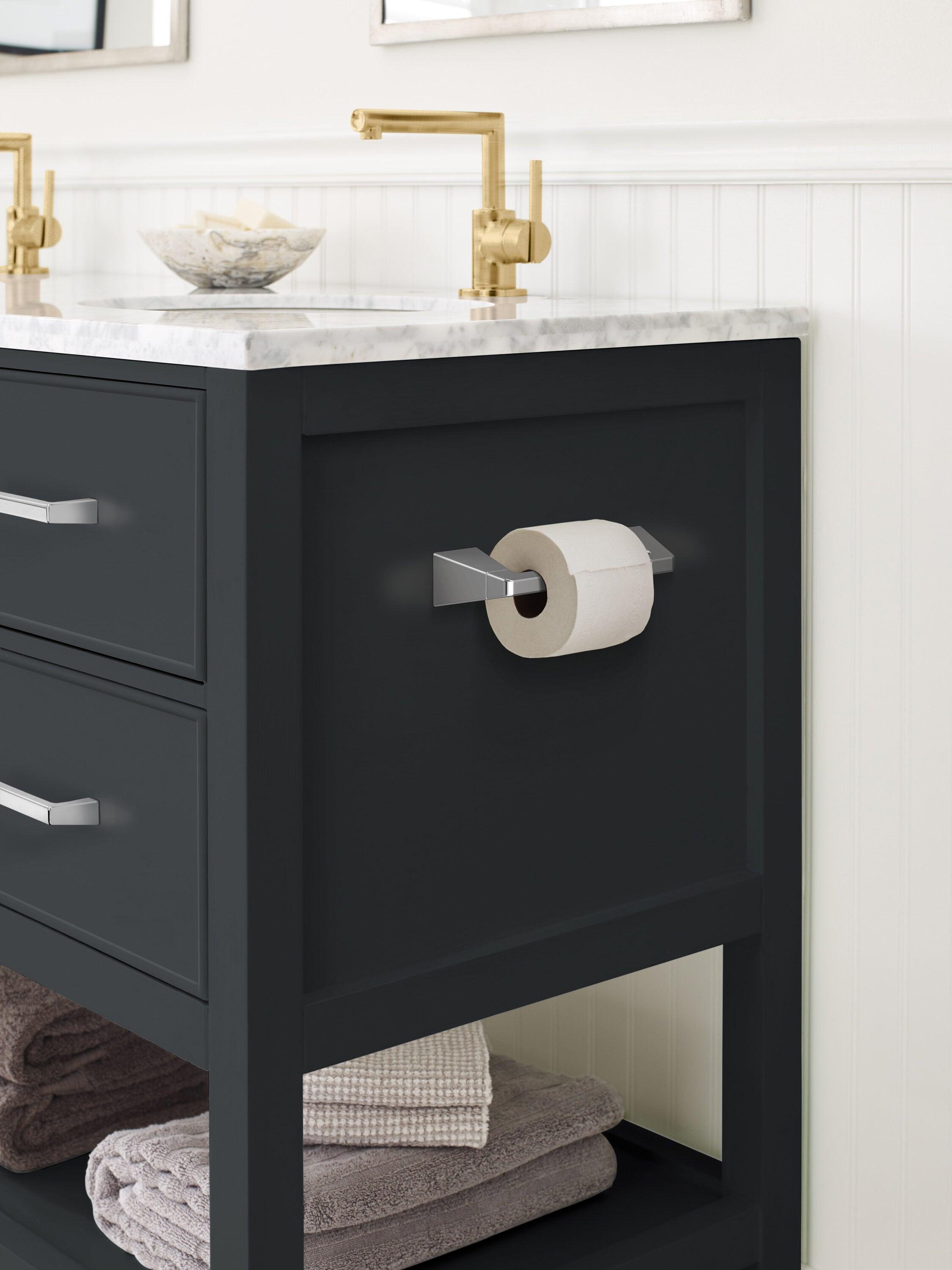 Amerock Blackrock Polished Nickel Pivoting Double Post Tissue Holder