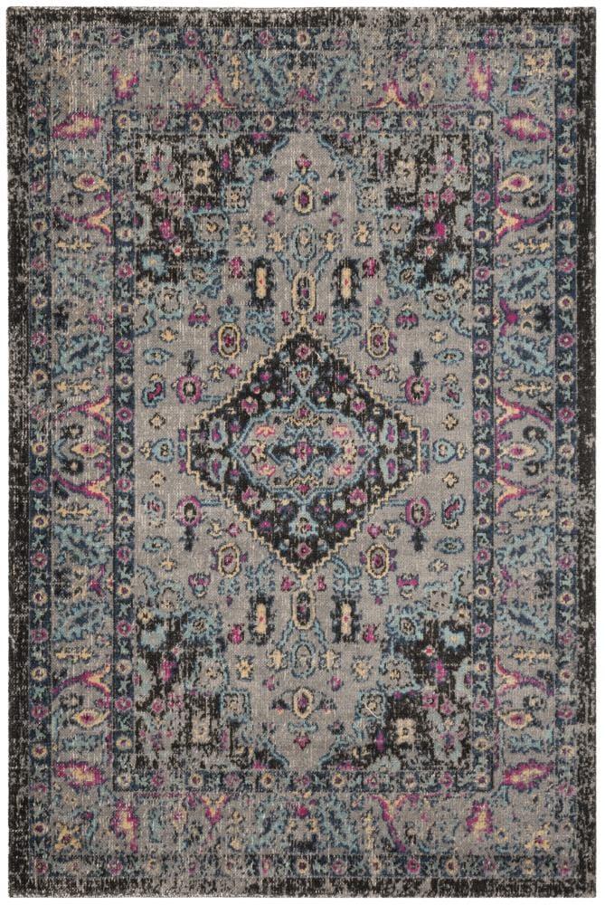 SAFAVIEH Artisan Blaze Oriental Area Rug, Light Grey/Black, 3'3" x 5'3"