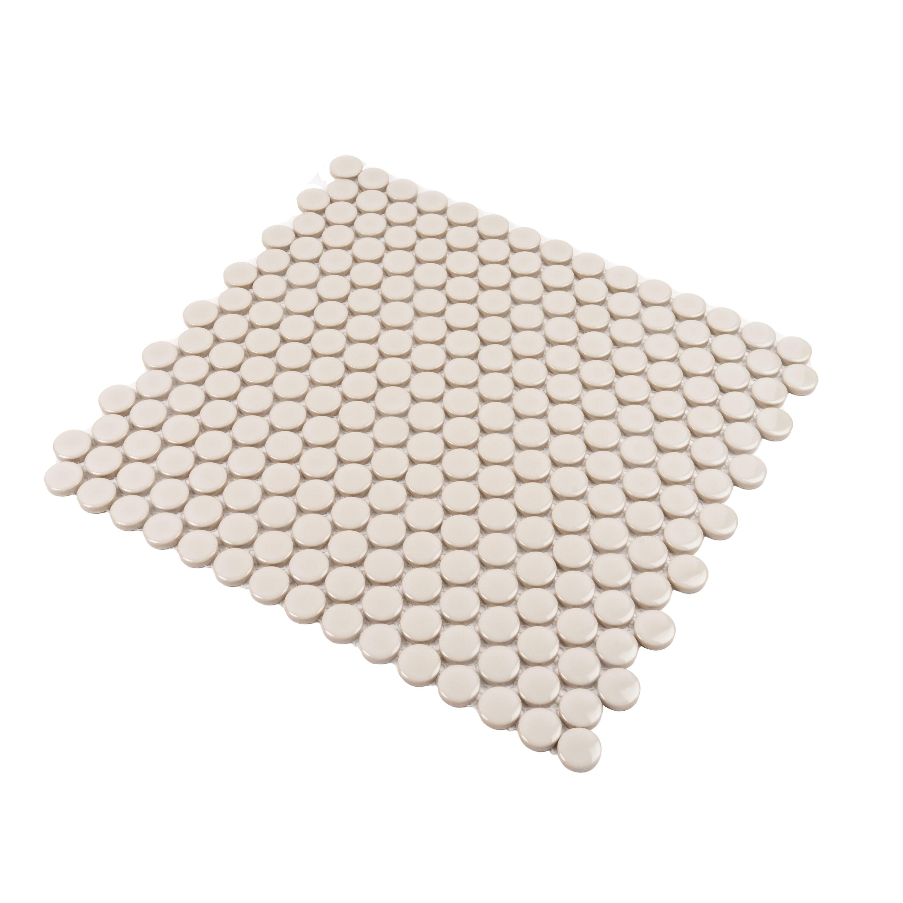 Cirkel 11.46'' W x 12.4'' L Porcelain Tile Mosaic Sheet