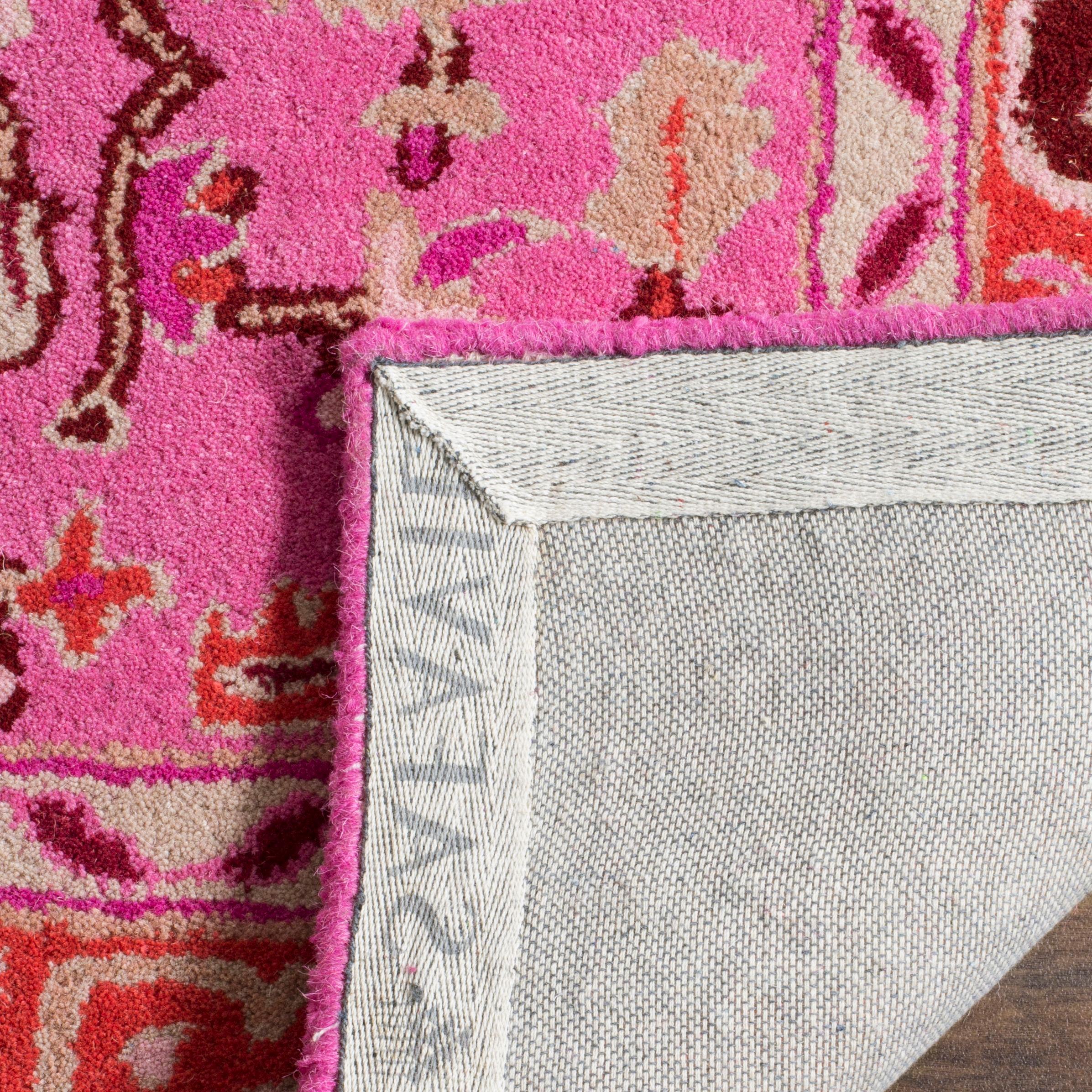 Bellagio BLG545 Hand Tufted Area Rug - Red Pink/Ivory - 5'x8' - Safavieh.