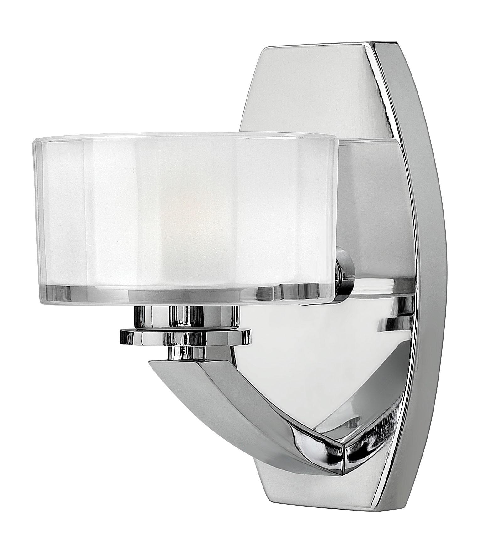 Chrome 1-Light Dimmable Outdoor Wall Sconce with Clear Glass