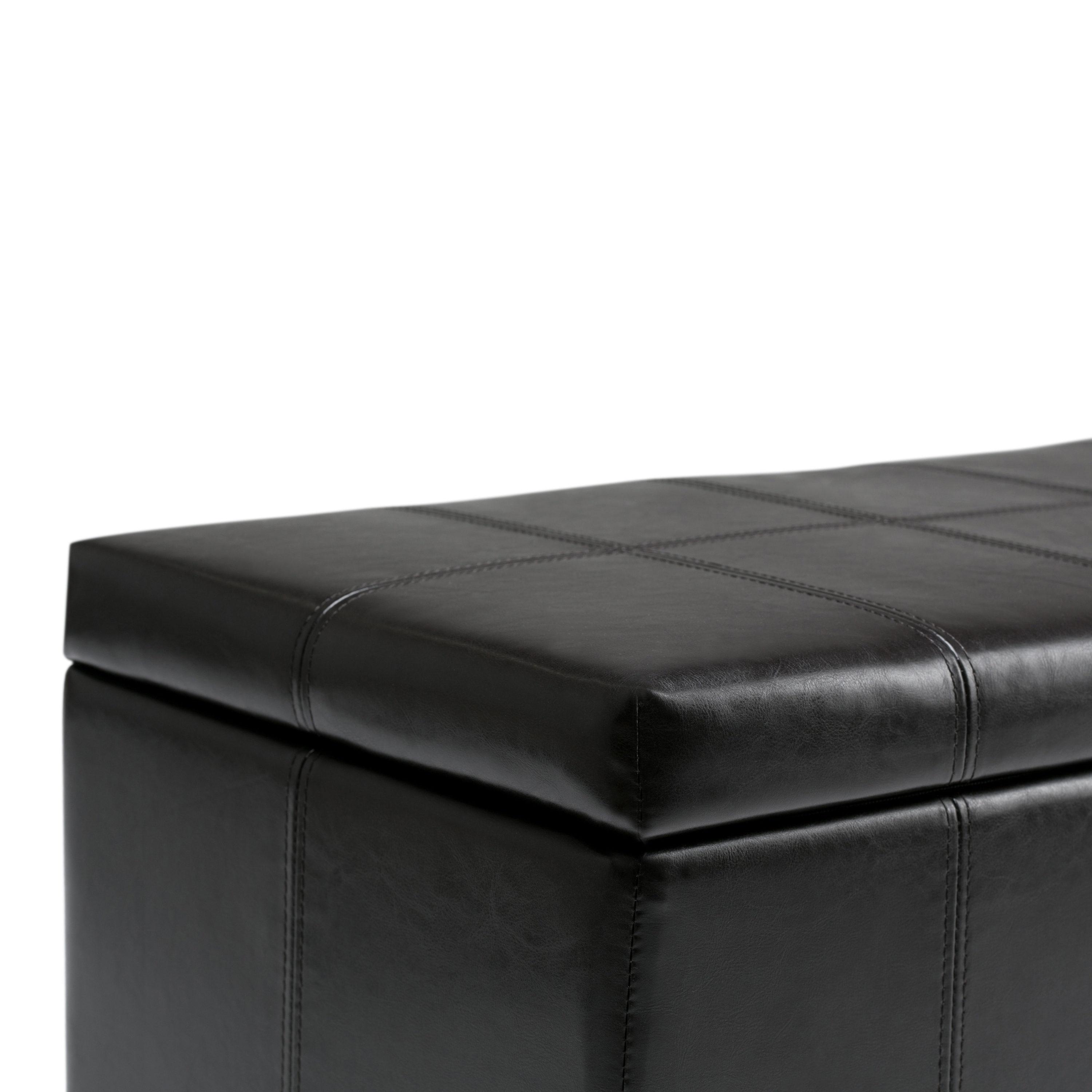 Dover Faux Leather Ottoman