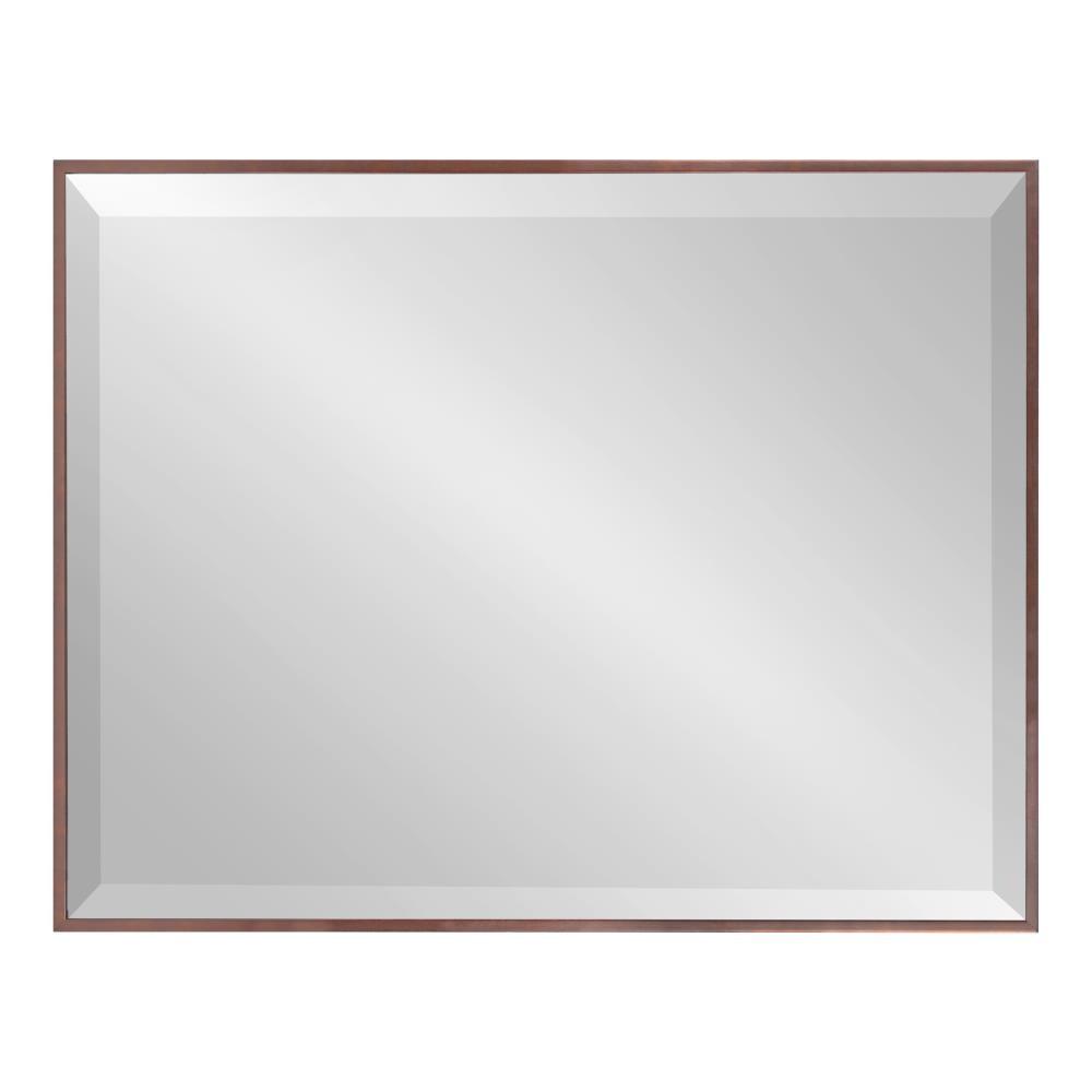 Kate & Laurel All Things Decor 18.7" x 24.7" Rhodes Rectangle Wall Mirror Bronze : Modern Beveled, No Assembly Required