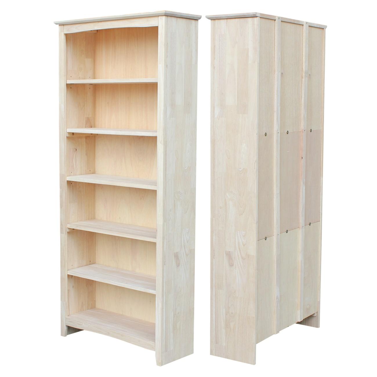 International Concepts Solid Wood Shaker Bookcase, 72 in H