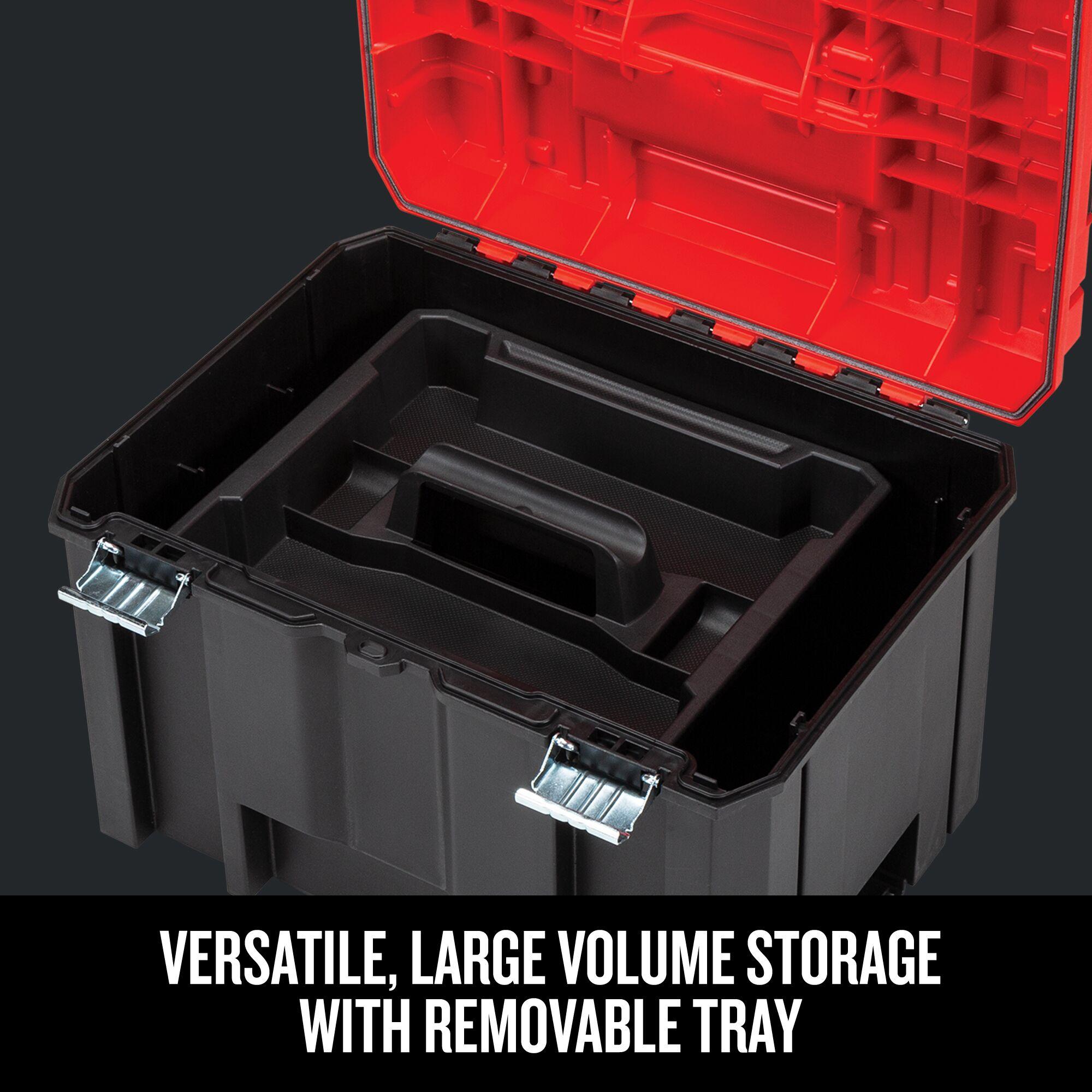 CRAFTSMAN Versastack System 17-in Red Plastic Lockable Tool Box