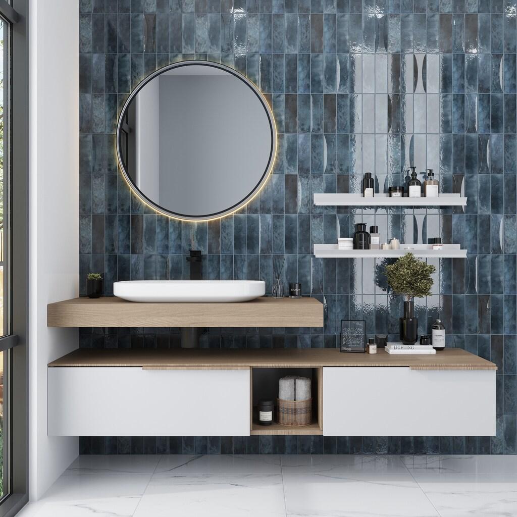 2.58'' W x 7.9'' L Ceramic Subway Singular Tile