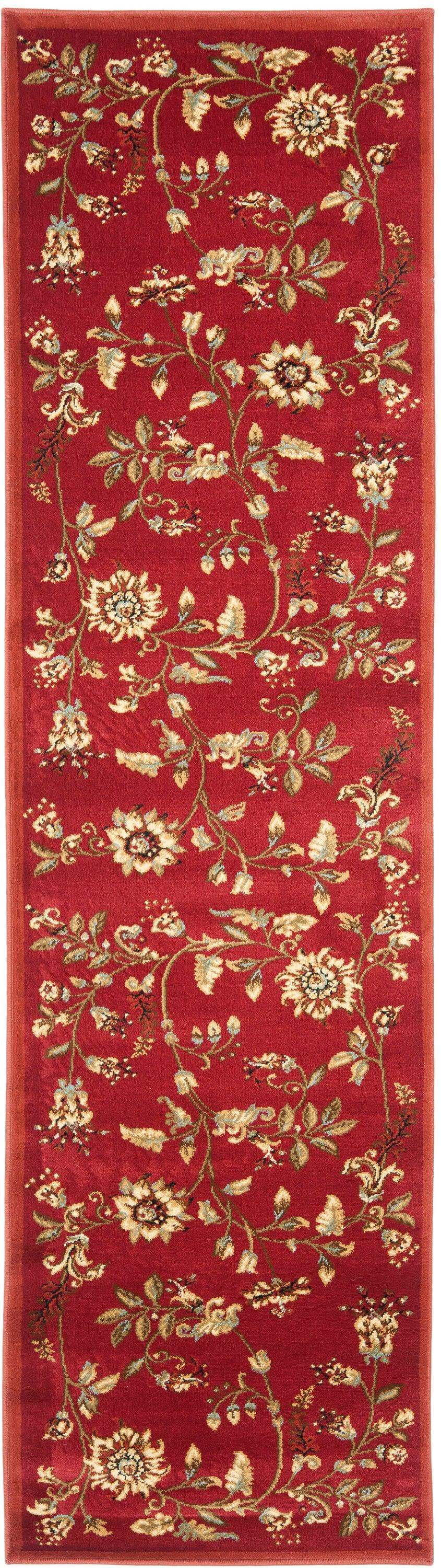 Lyndhurst LNH552 Power Loomed Runner Rug - Red/Multi - 2'3"x8' - Safavieh