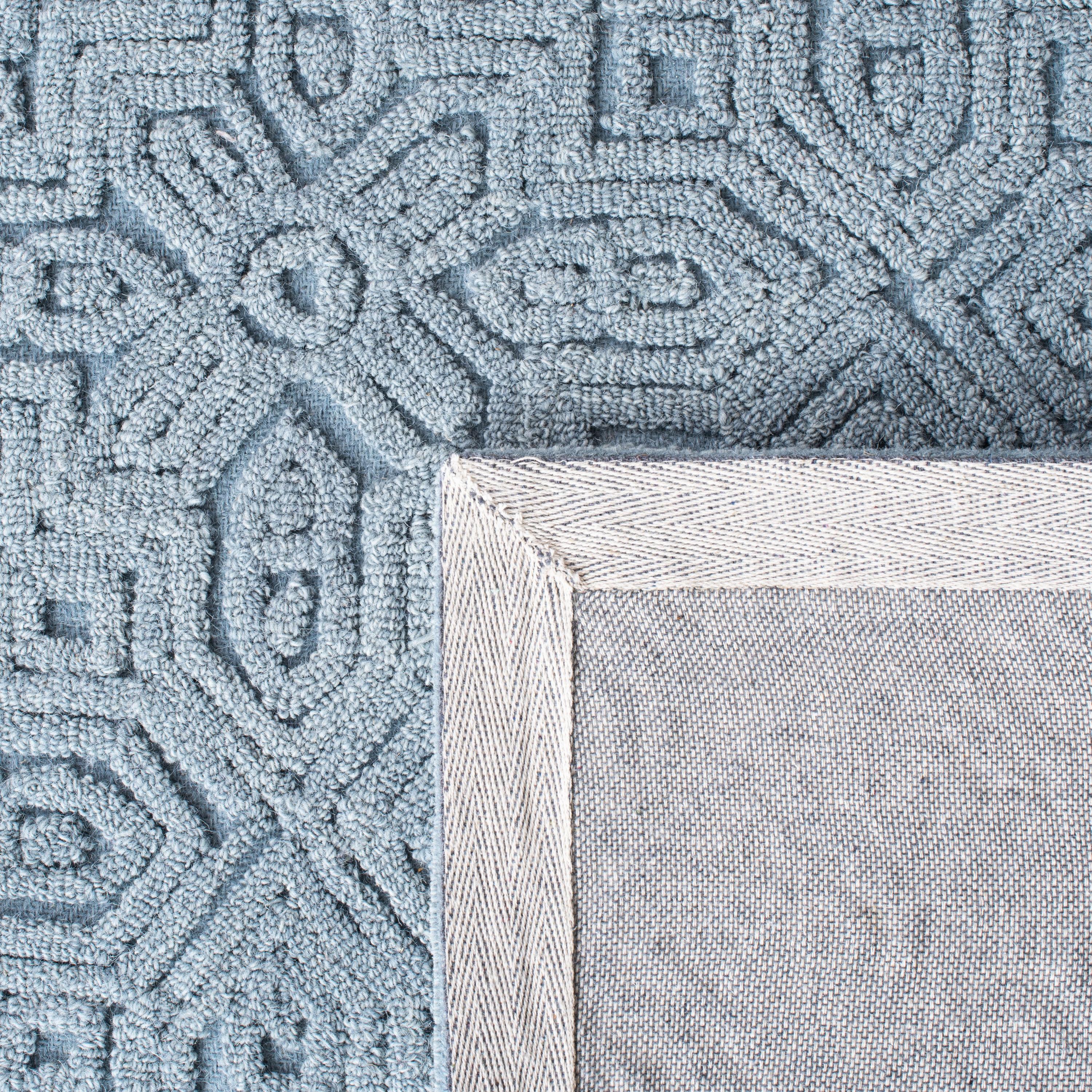 Textural TXT101 Hand Tufted Area Rug - Blue - 8'x10' - Safavieh.