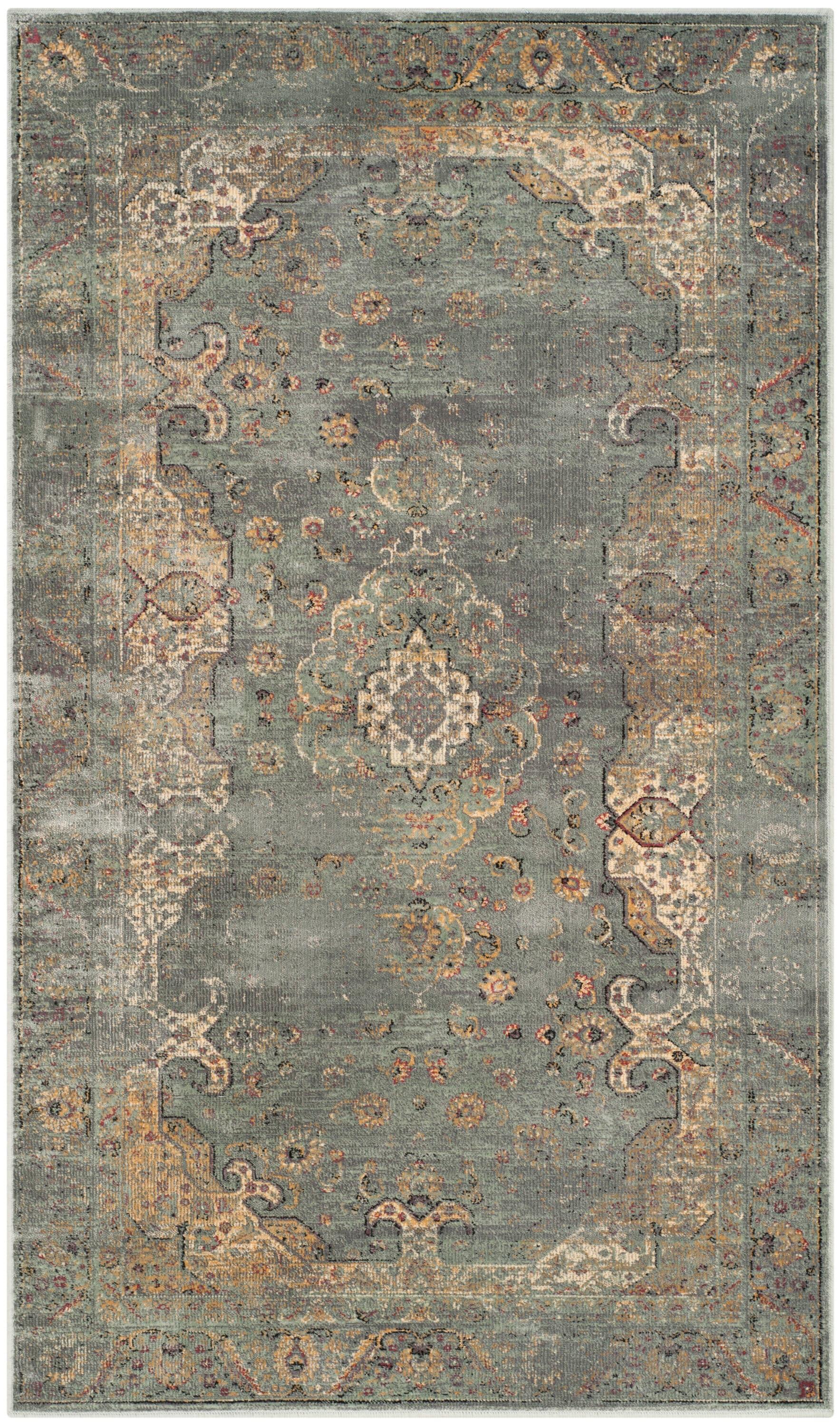 Vintage VTG137 Power Loomed Indoor Accent Rug - Grey/Multi - 3'3"x5'7" - Safavieh.