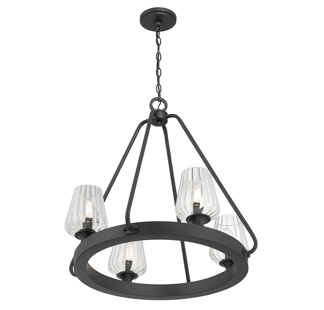 Savoy House Carlton 4 - Light Chandelier in  Matte Black