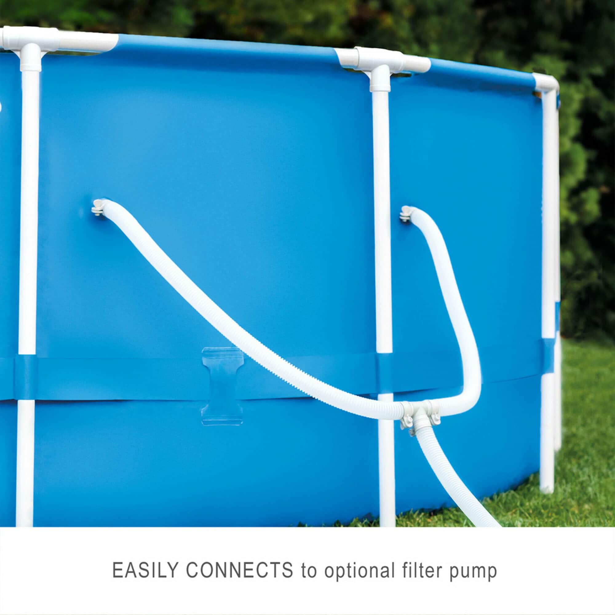 Intex Intex Metal Frame Round Above Ground Swimming Pool w/Pump