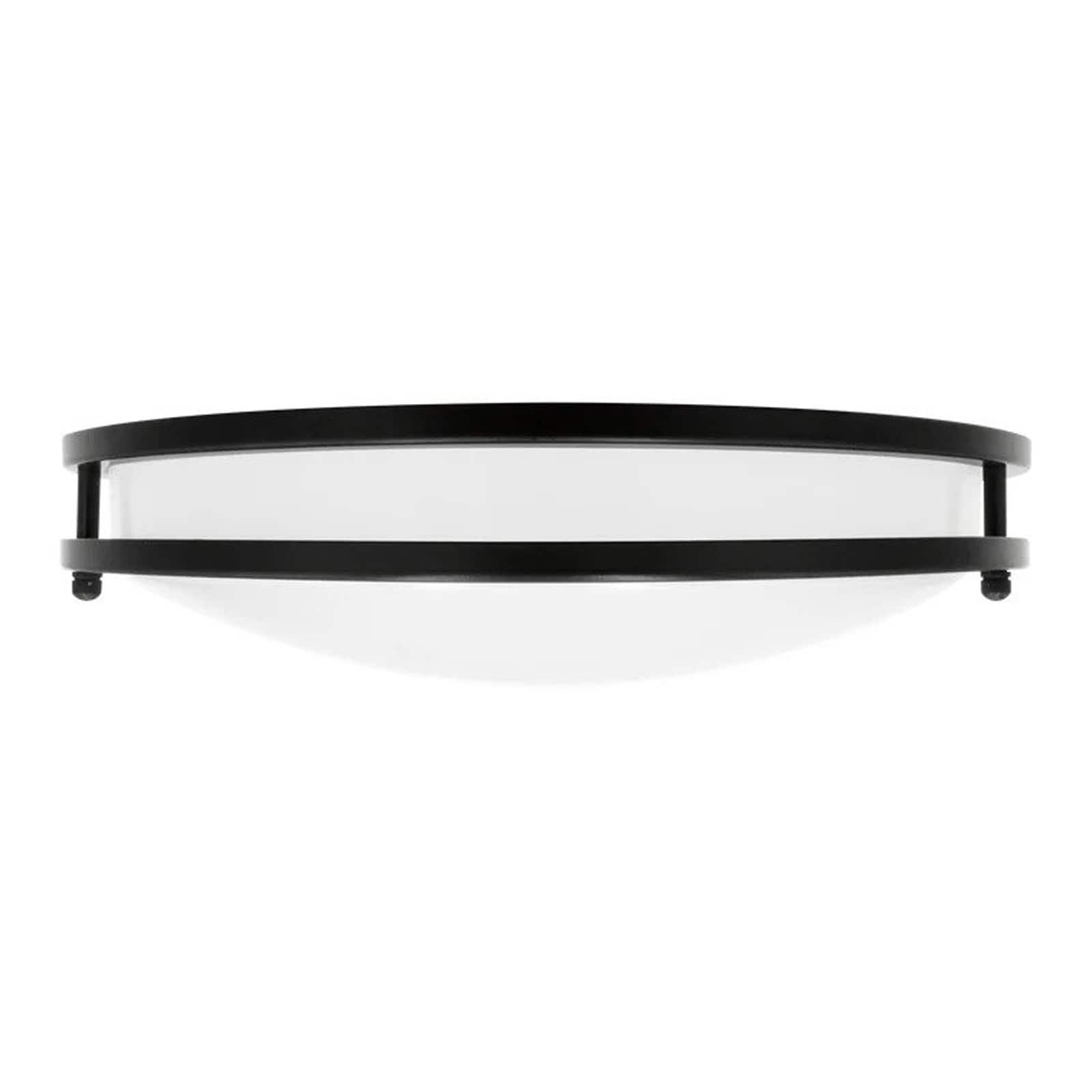 Luxrite 12 inch LED Flush Mount Ceiling Light, 5 Color Selectable 2700K-5000K, Dimmable, 14W, 1120 Lumens, ETL Listed, Matte Black