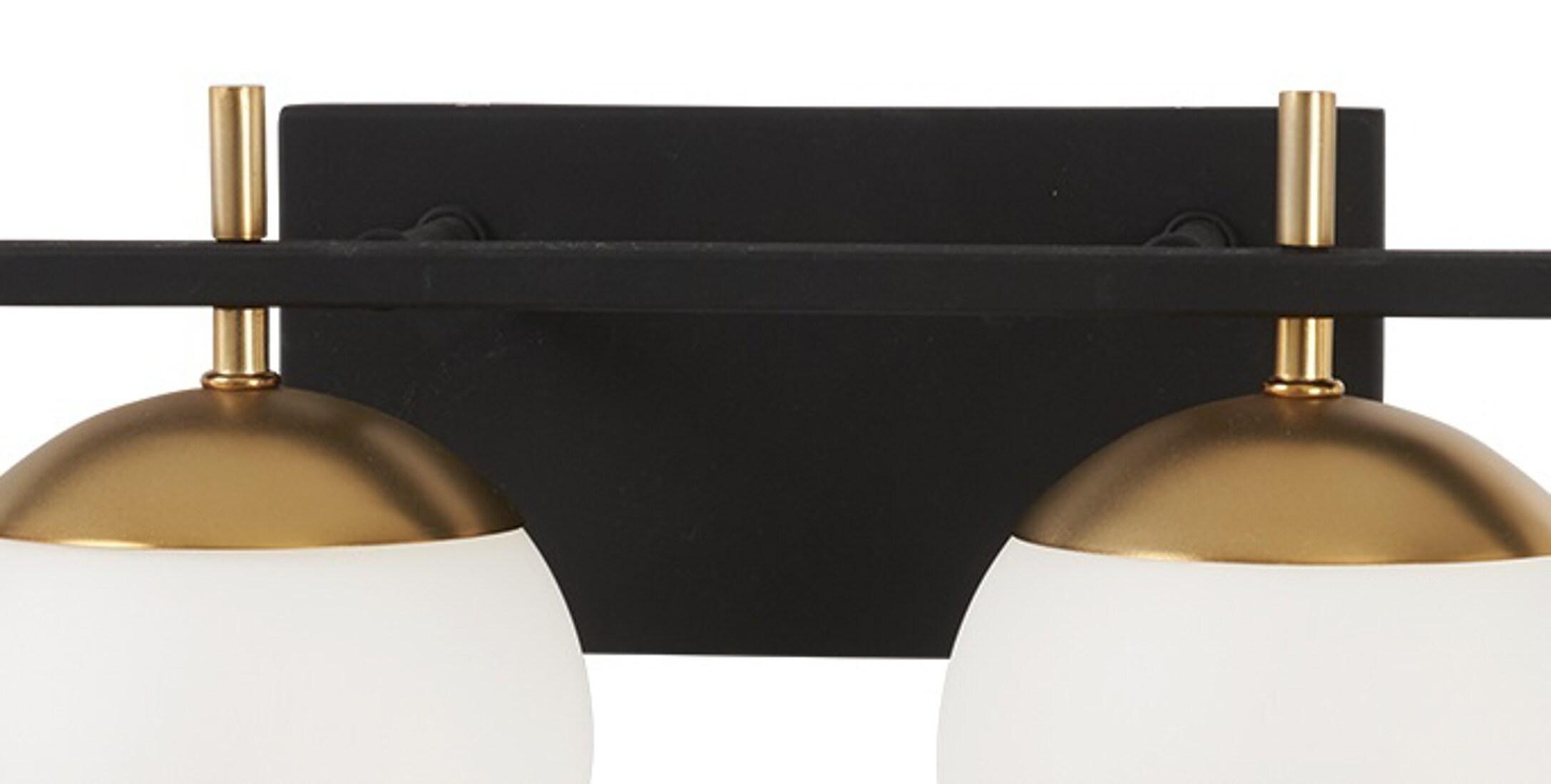 George Kovacs Lighting Alluria 4 - Light Vanity in  Weathered Black W/Autumn Gold