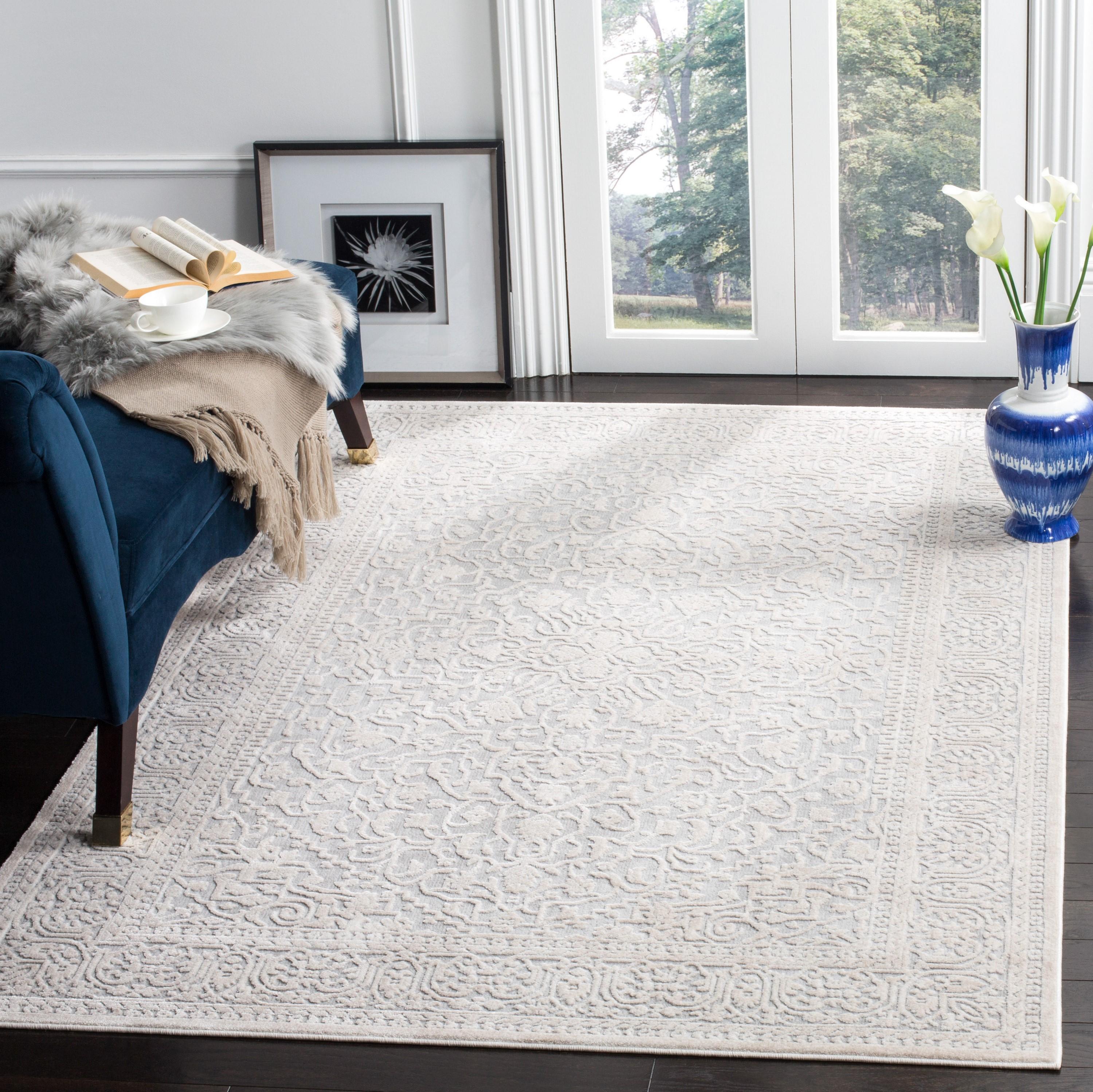 Reflection RFT670 Power Loomed Indoor Area Rug - Light Grey/Cream - 4'x6' - Safavieh.