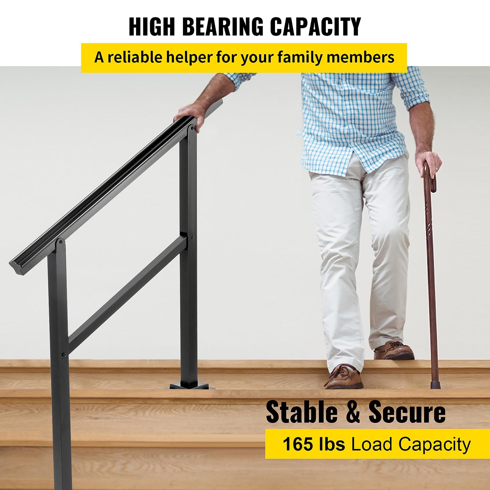 VEVOR Stair Railing Kit Aluminum Handrail Flexible Outdoor Deck Hand Rail