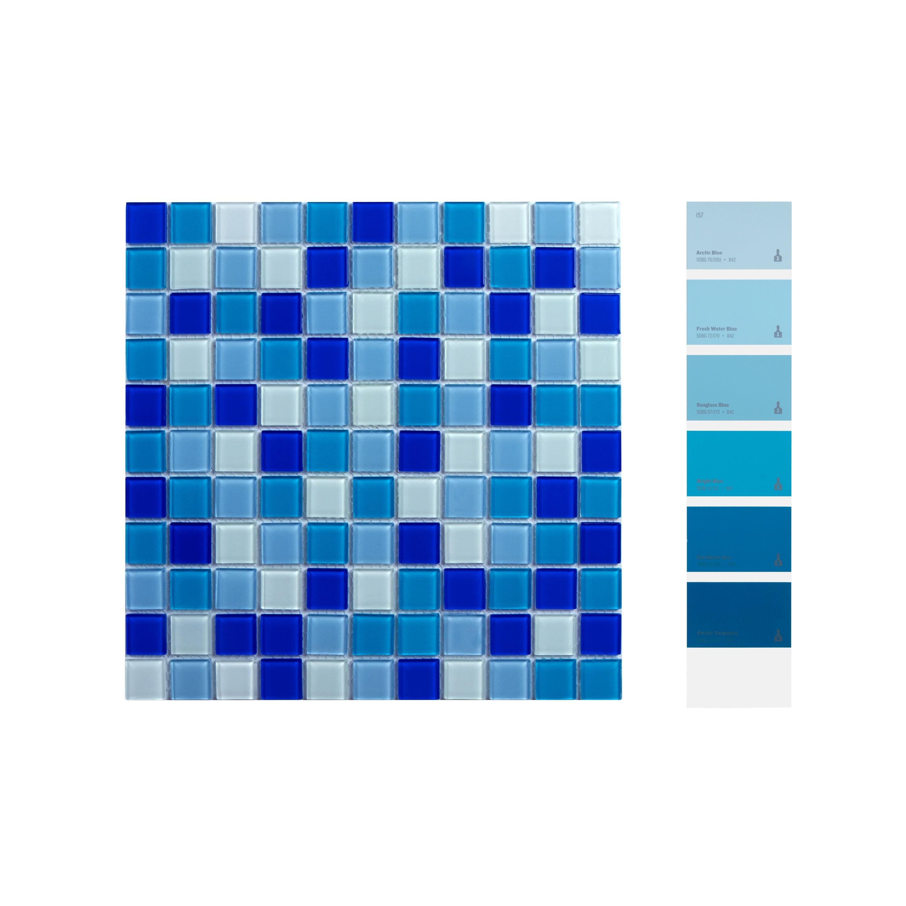 WS Tiles® 1" x 1" Straight Edge Glass Mosaic Tile