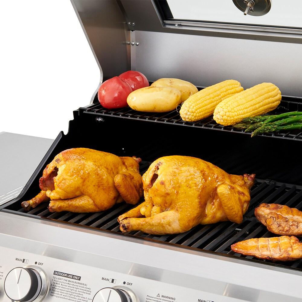 Monument Grills 35000 3-Burner Propane Gas Grill In Stainless With LED Controls