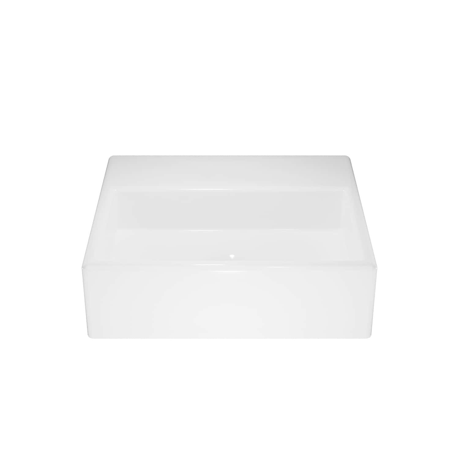 WS Bath Collections Quattro 11.2'' Ceramic Rectangular Bathroom Sink