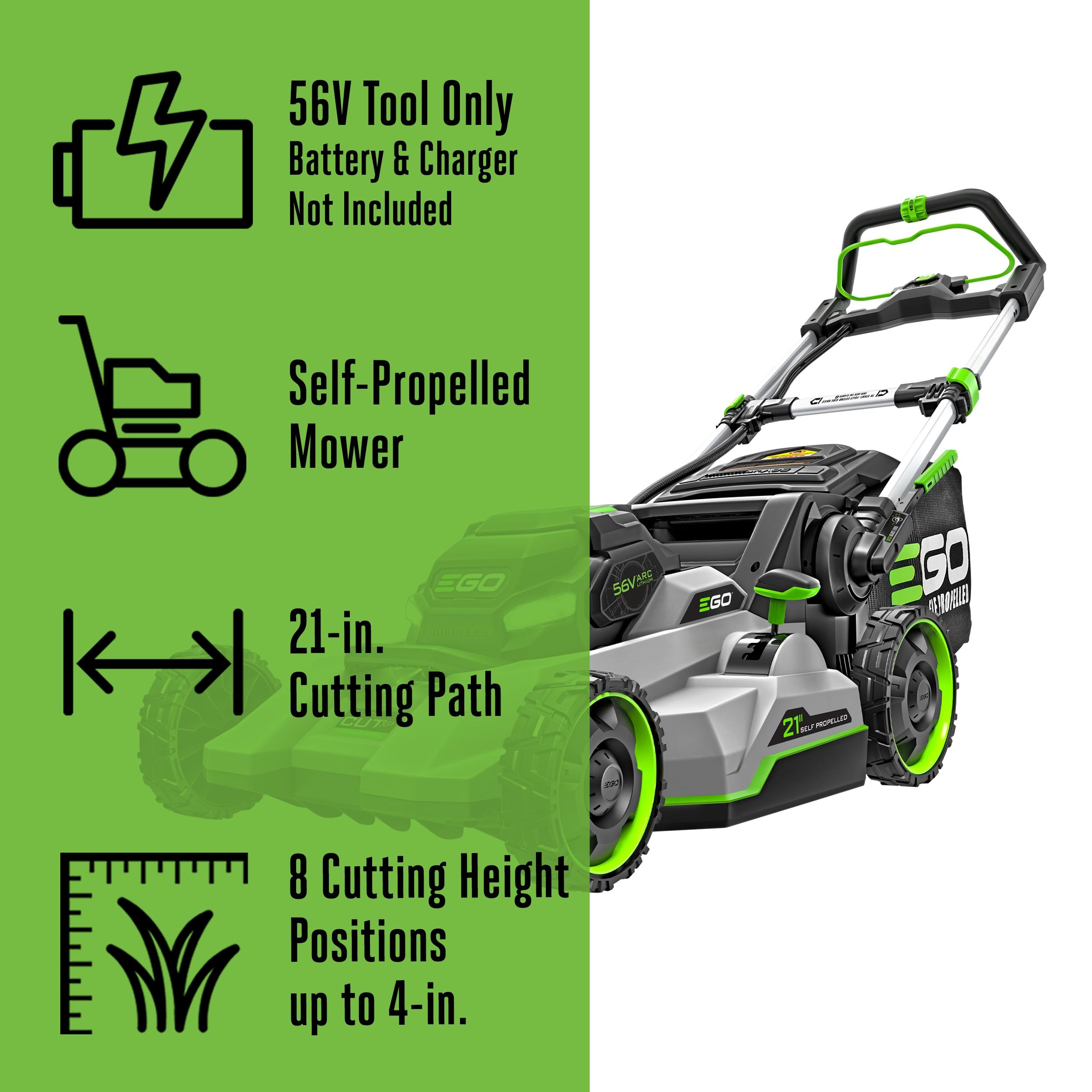 EGO Power+ Select Cut LM2150SP 21 in. 56 V Battery Self-Propelled Lawn Mower Tool Only