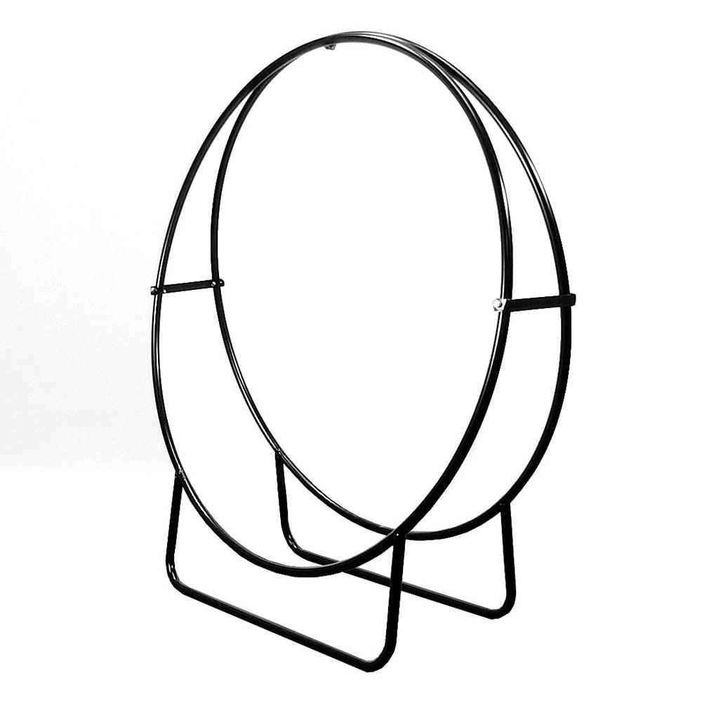 SunnyDaze Decor Indoor or Outdoor Tubular Steel Hoop Firewood Log Holder