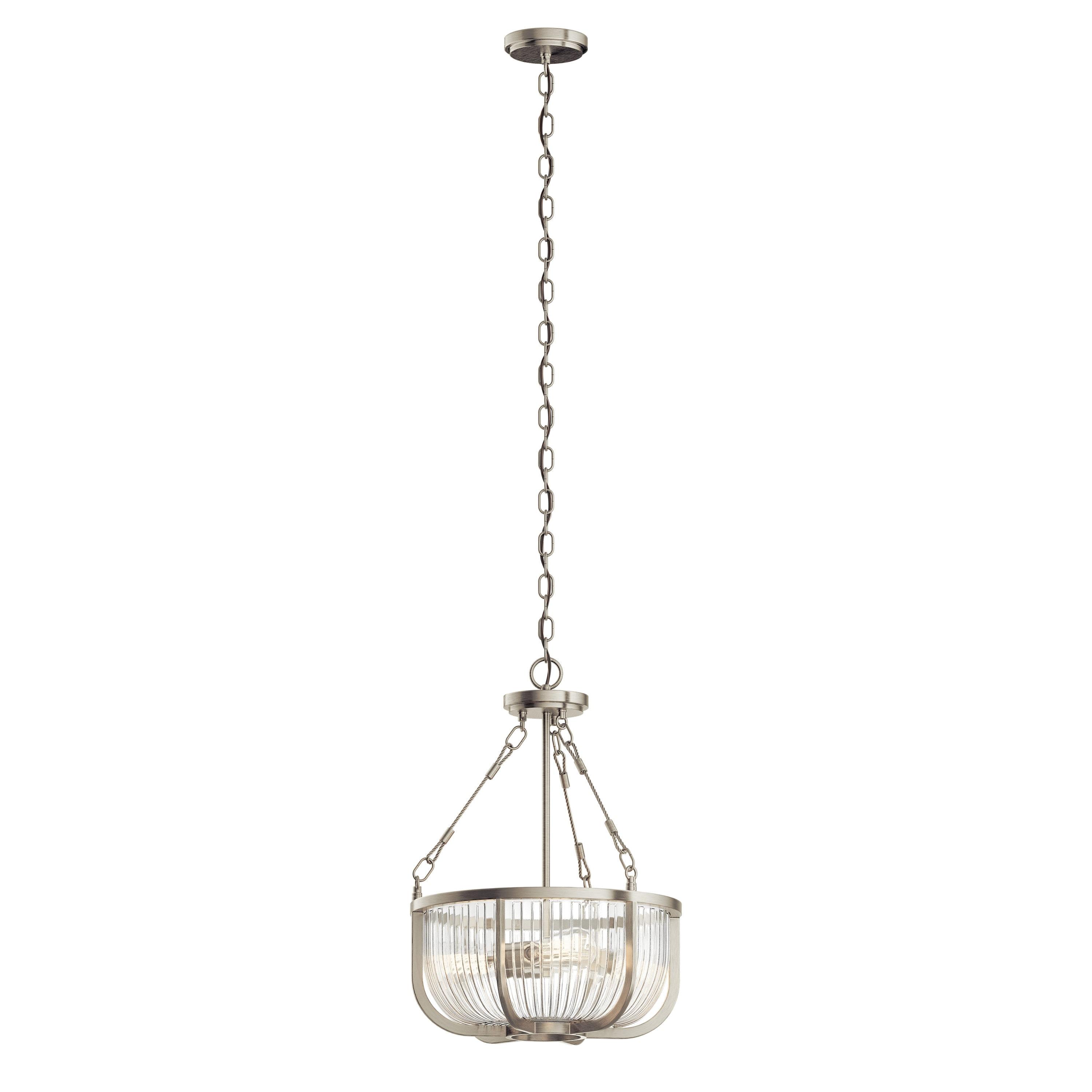 Kichler Roux 16" Wide Brushed Nickel 3-Light Bowl Pendant