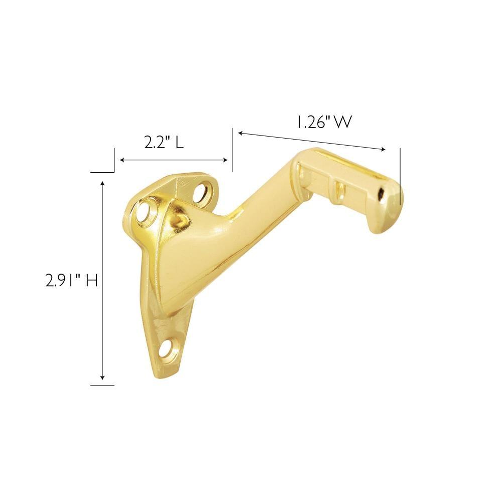 Design House  Standard Handrail Bracket in Polished Brass, 5-Pack