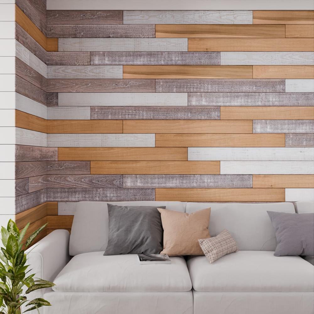 Thermo-Treated 1/4 x 5 in. x 4 ft. Barn Wood Wall Planks (10 sq. ft. 6-Pack)