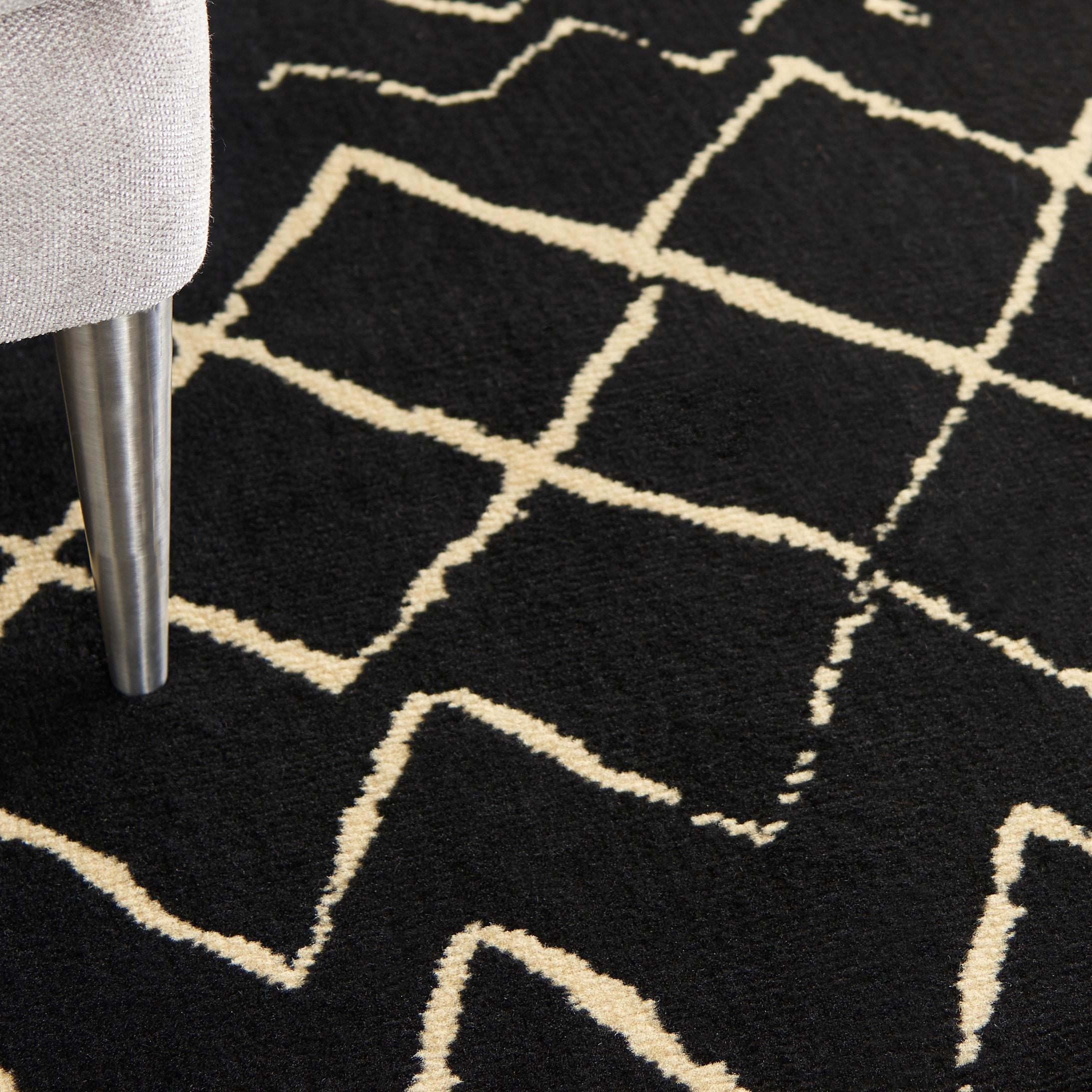 Nourison Grafix Black Area Rug GRF04 7'10"X9'10"