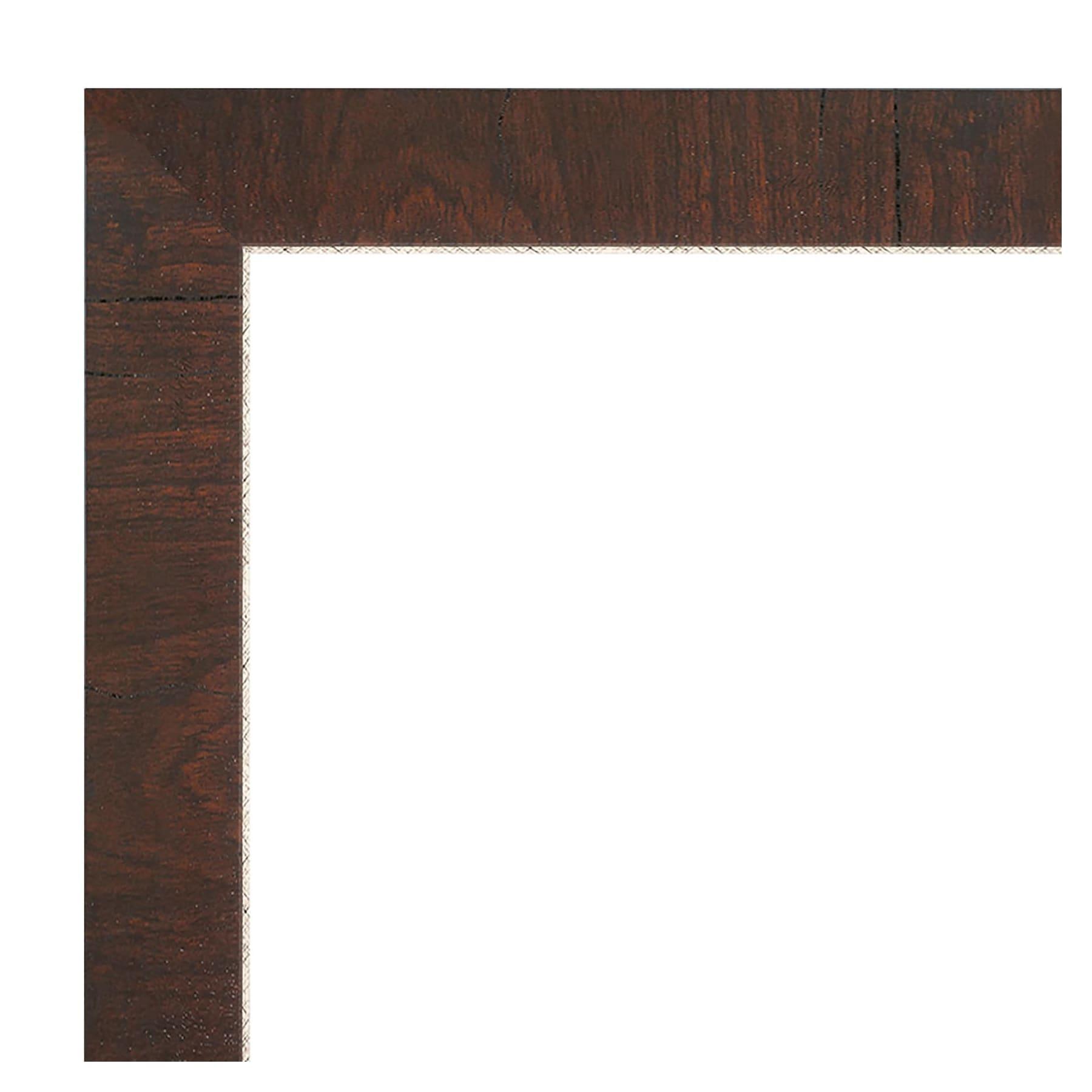 Amanti Art 32" x 26" Wildwood Framed Bathroom Vanity Wall Mirror Brown: Modern Rectangle, Beveled, Wall Mount, Polystyrene Frame