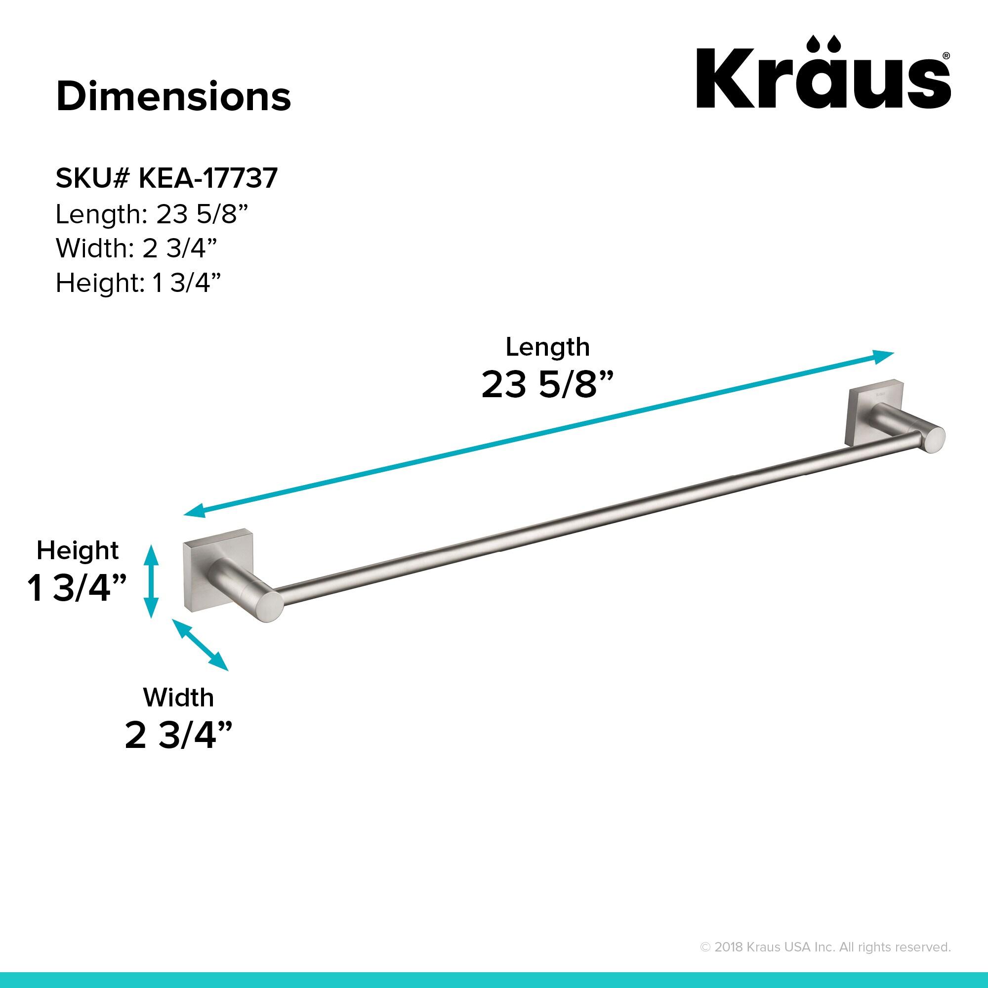 Ventus 25.38" Wall Mounted Towel Bar