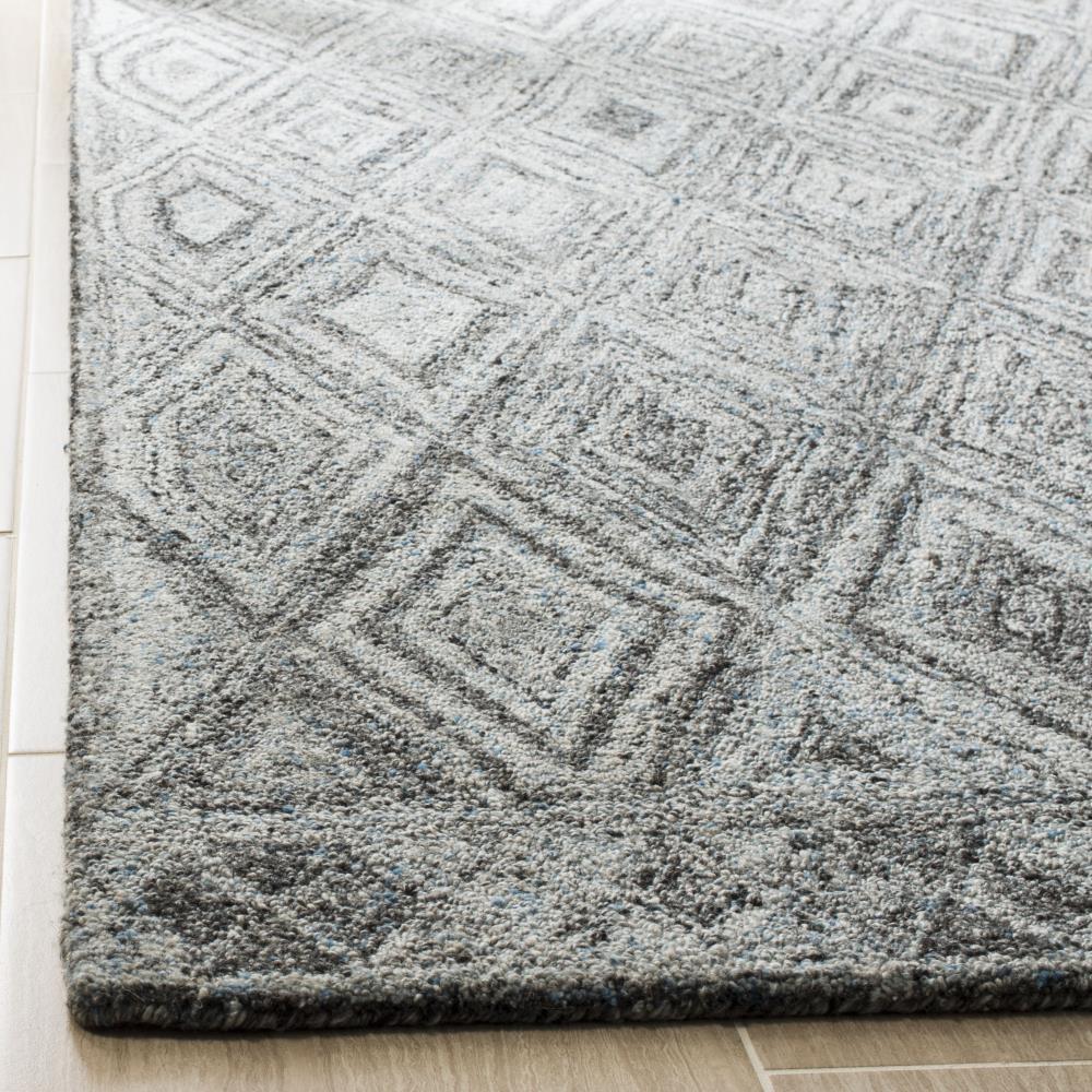 Abstract ABT618 Handmade Indoor Area Rug - Blue/Black - 4'x6' - Safavieh